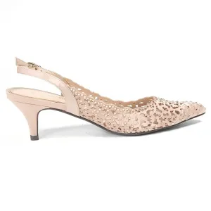 Lady Couture Jewel Champagne Fabric heels