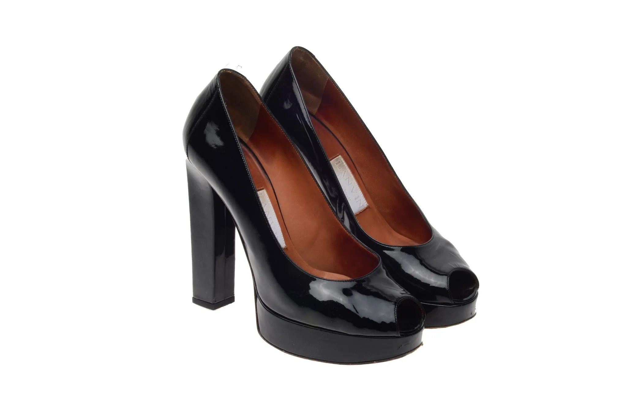 Lanvin - Black Peep Toe Platform Heels  - IT 39