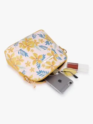 LAPIS O LUPO Women Flower Sling Bag (LLSL00105YL5 Yellow)