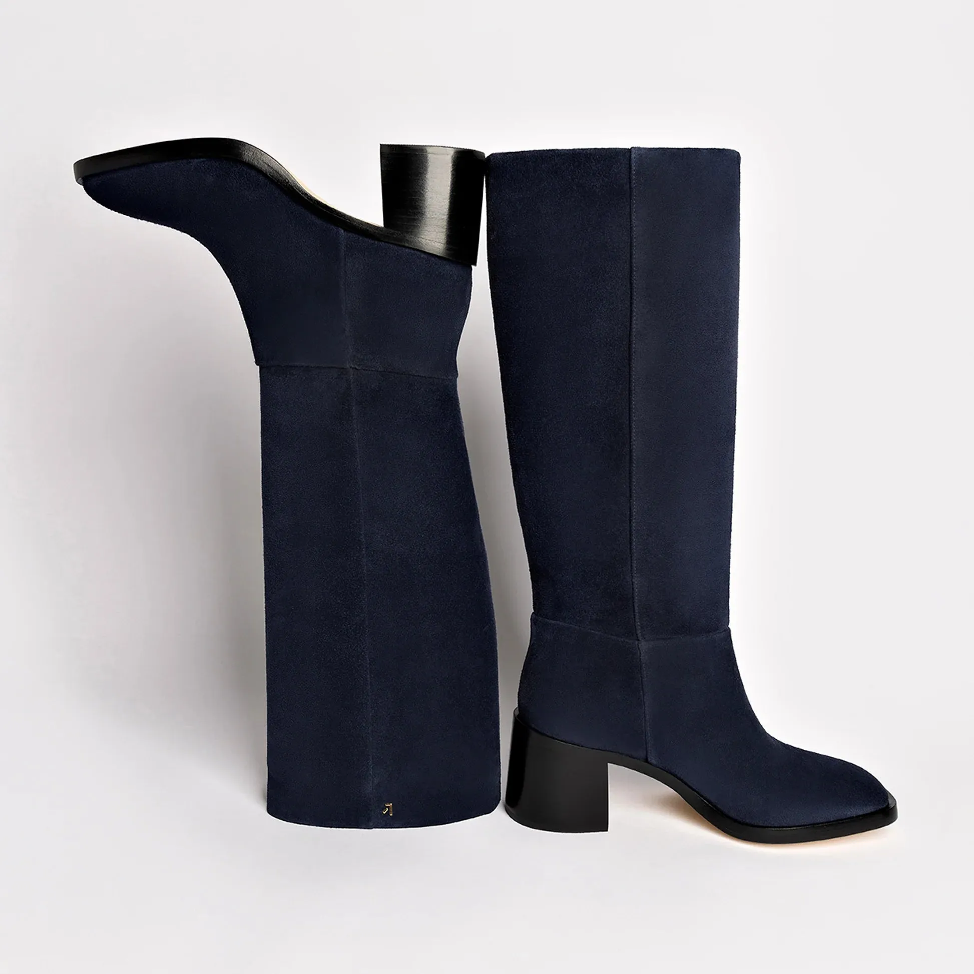 LARROUDÉ Ricky Boot In Dress Blue Suede