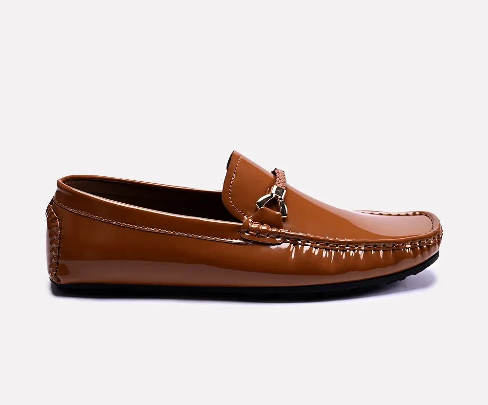 Larry Mustard Glossy Loafers 0130794