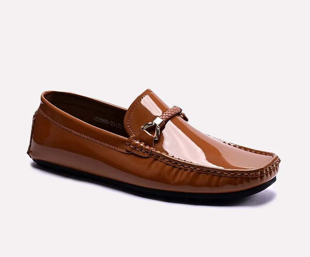 Larry Mustard Glossy Loafers 0130794