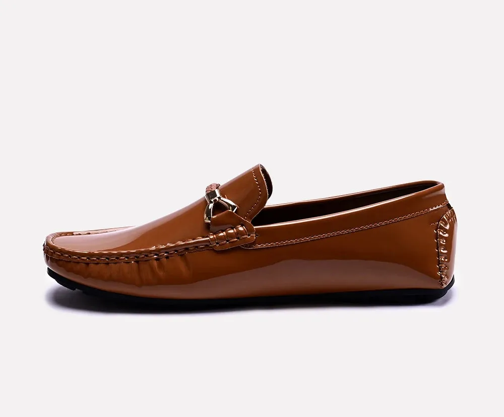 Larry Mustard Glossy Loafers 0130794