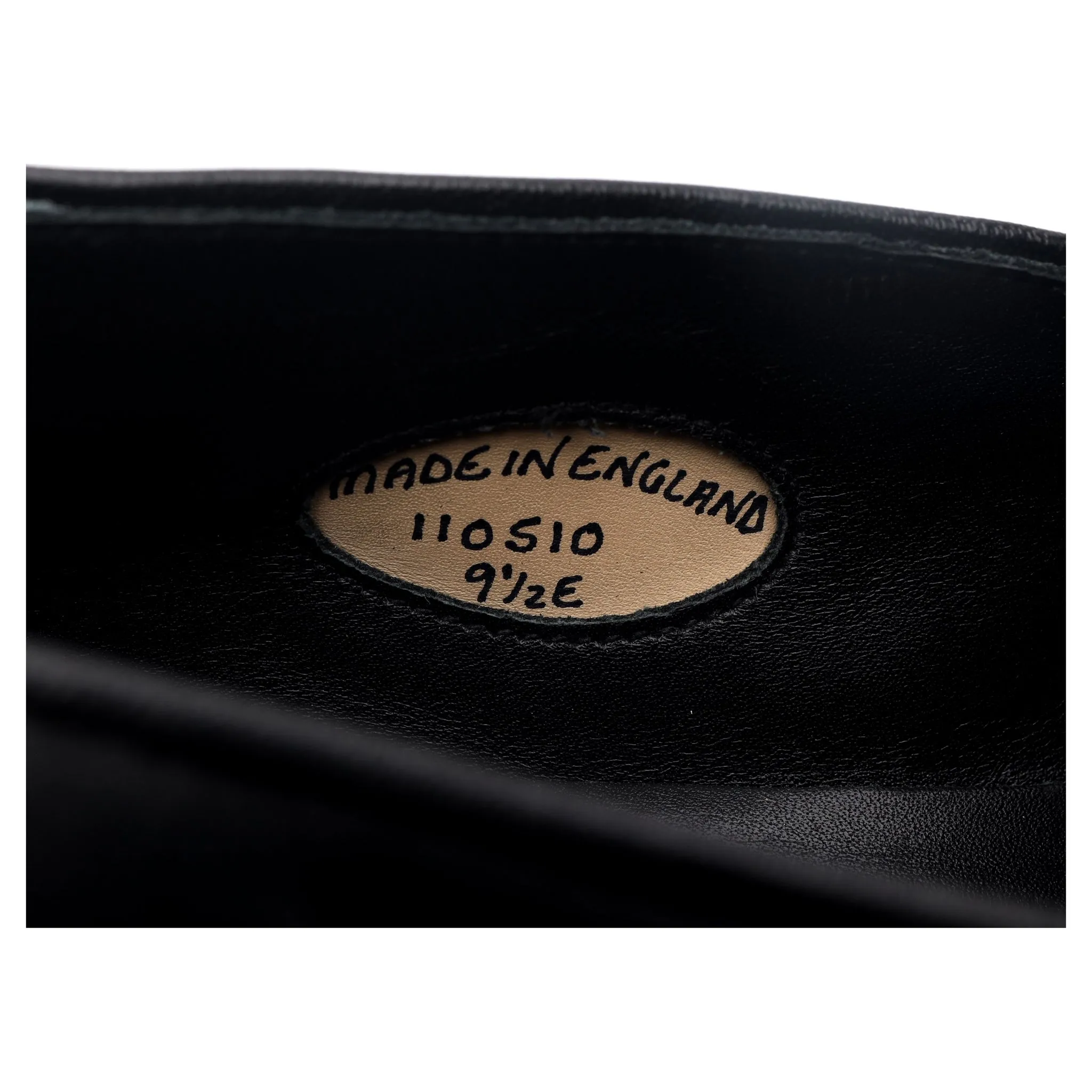 'Leadenhall' Black Leather Tassel Loafers UK 9.5 E