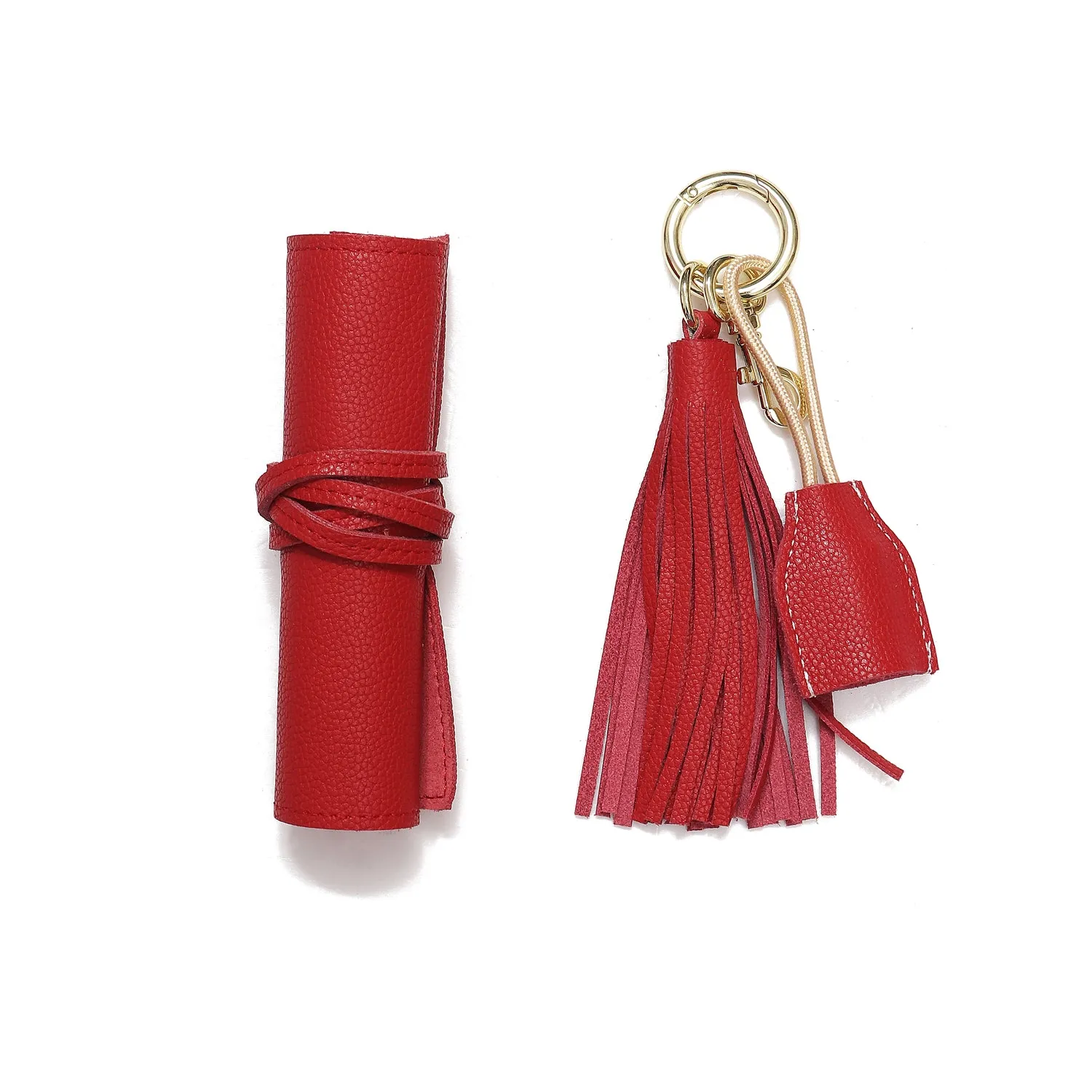 Leather Tassel keychain with USB cable   Leather Tech Wrap Up