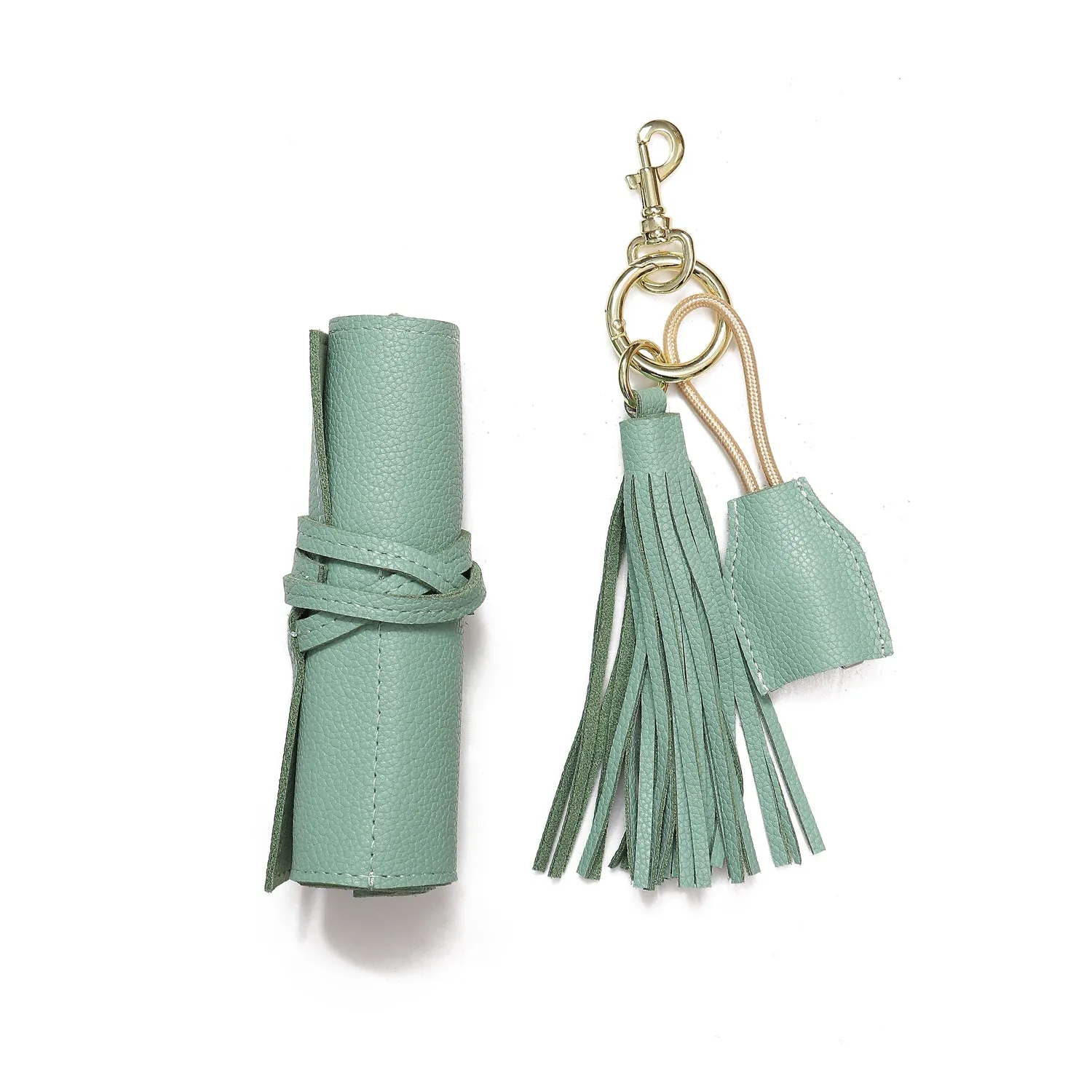 Leather Tassel keychain with USB cable   Leather Tech Wrap Up