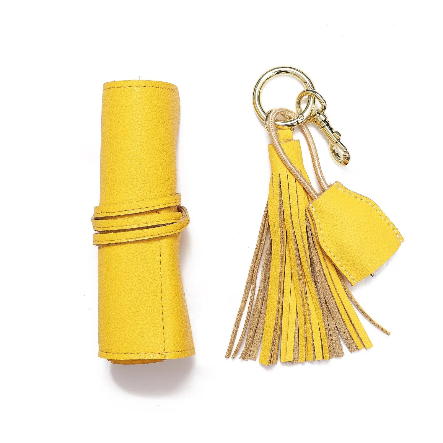 Leather Tassel keychain with USB cable   Leather Tech Wrap Up