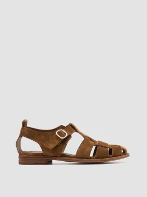 LEXIKON 536 - Brown Suede Sandals