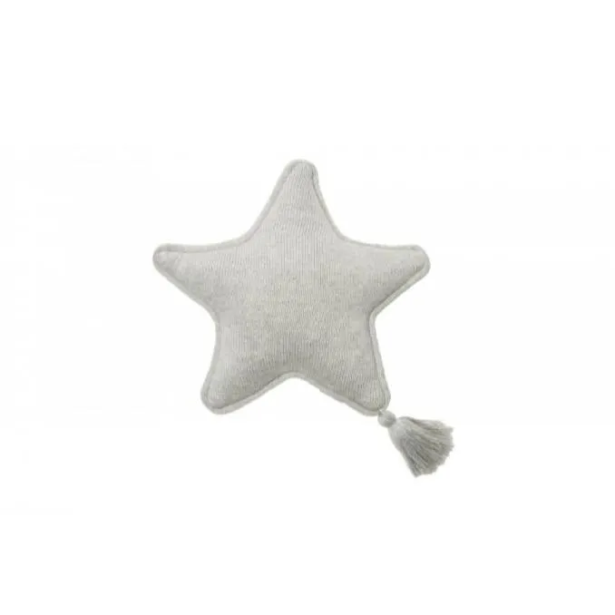 Lorena Canals Knitted Cushion Star Twinkle Grey