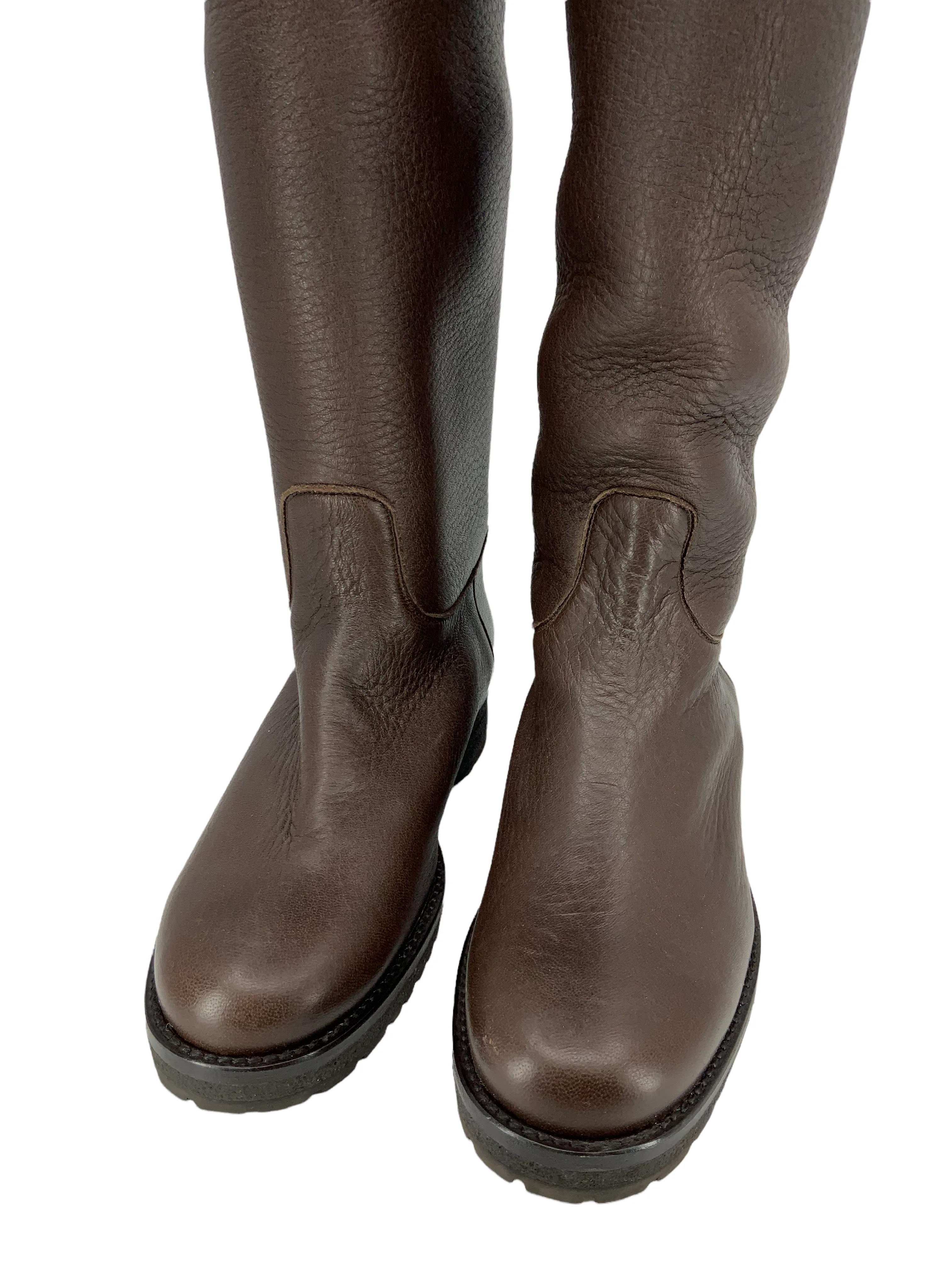 Loro Piana Leather Knee-High Sauvanne Boots Size 8.5