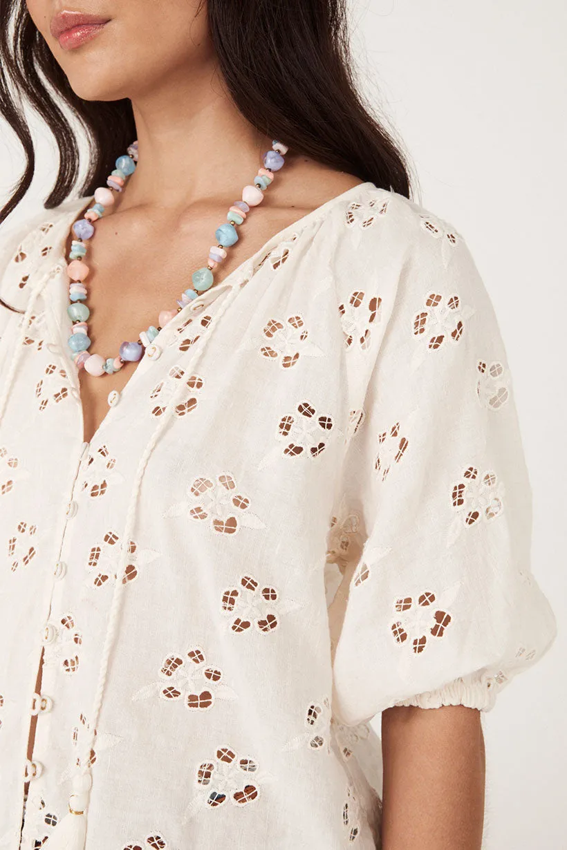 Love Note Broderie Blouse