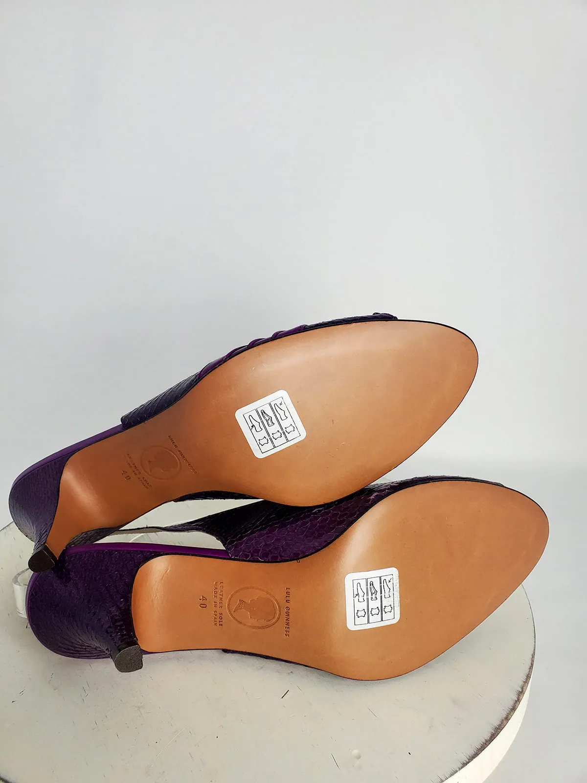 Lulu Guiness Size 9 (40) Purple Slingback Pumps NWOB