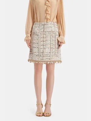 Luxury Hand-Stitched Shell-Woven Skirt