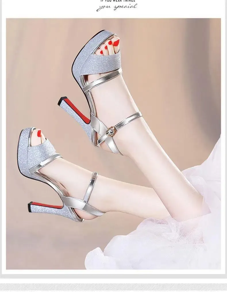 Luxury Open Toe High Heels