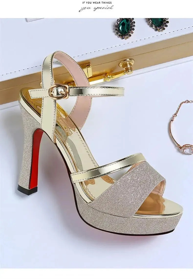 Luxury Open Toe High Heels