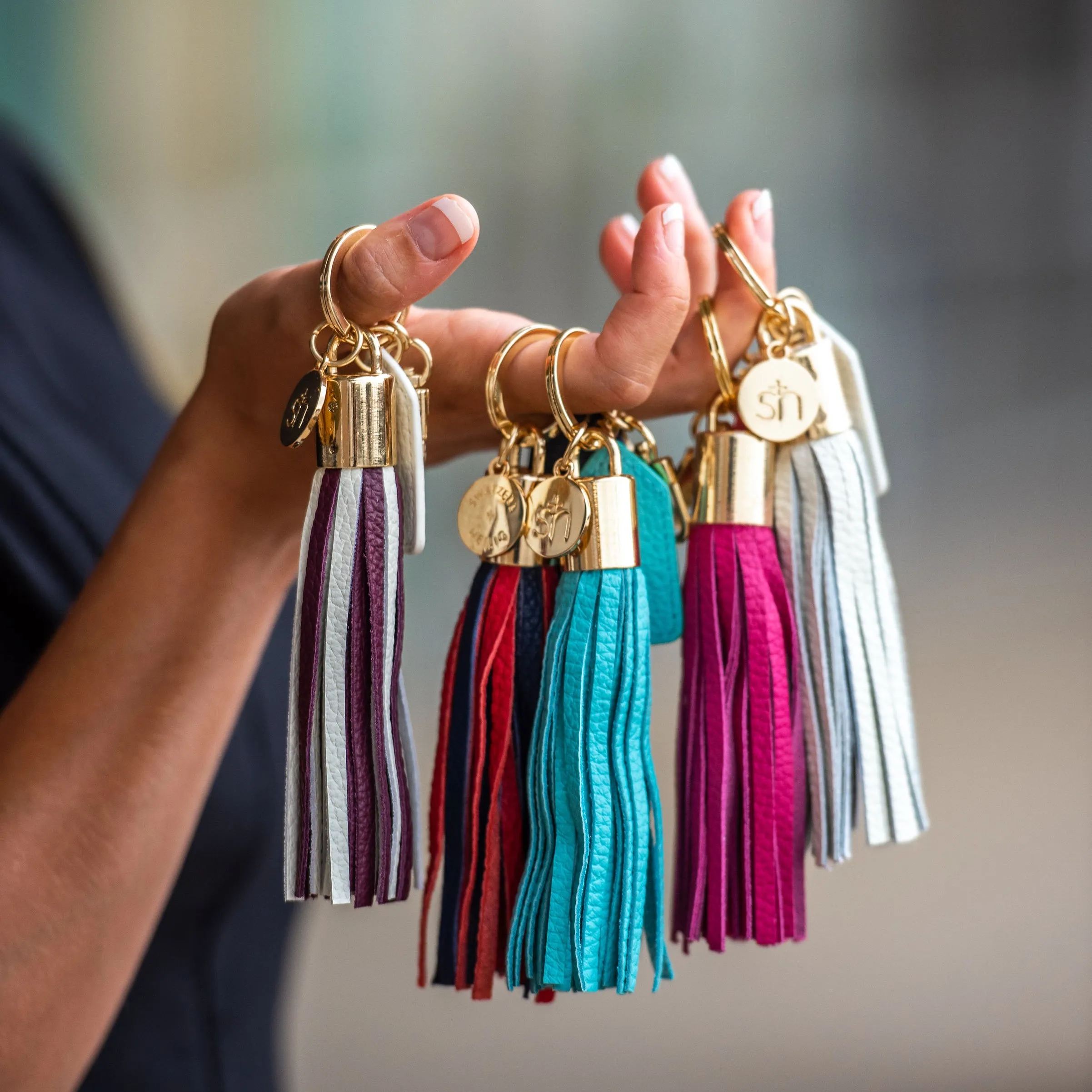 Magenta Tassel Keychain