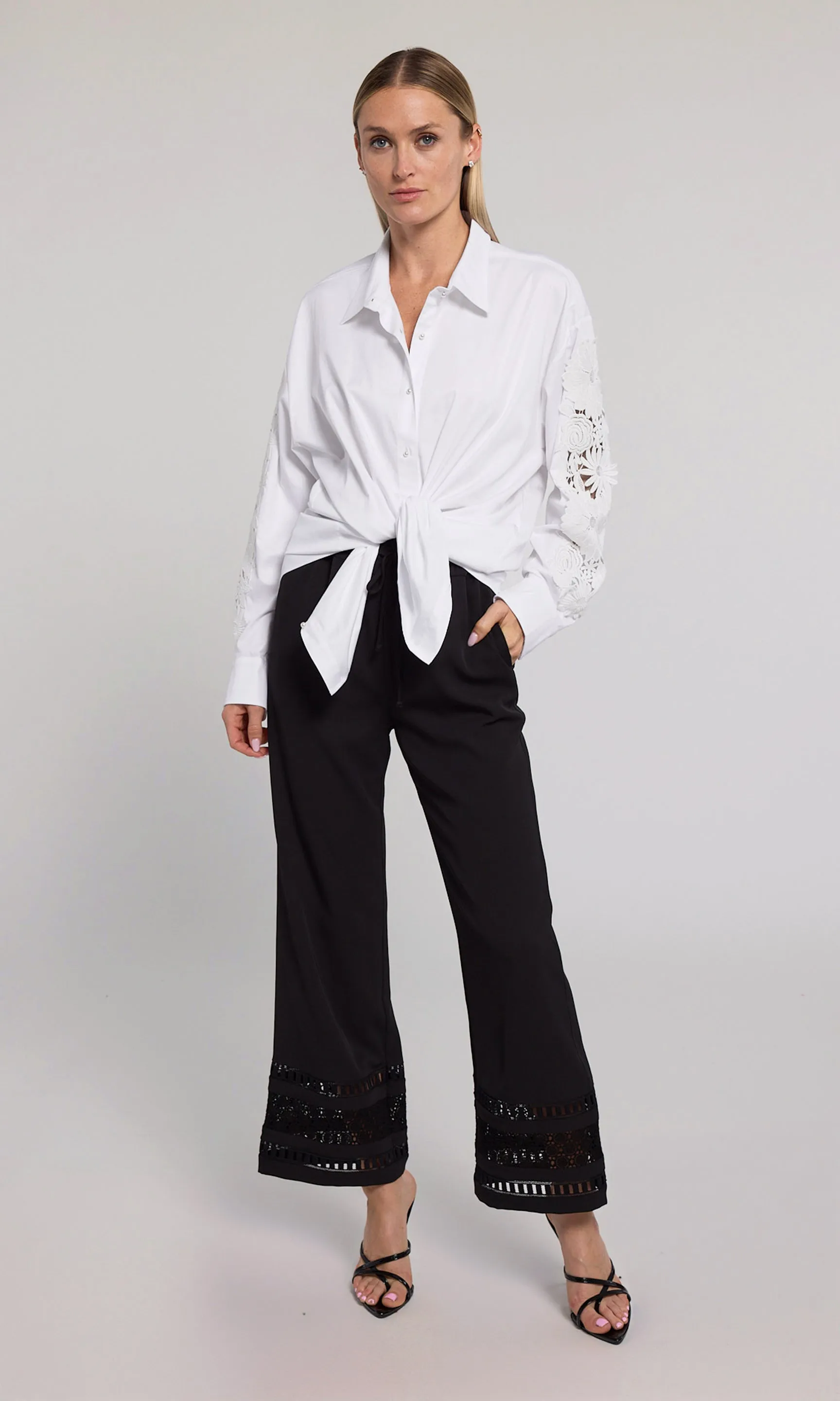 Marcel Lace Combo Poplin Shirt