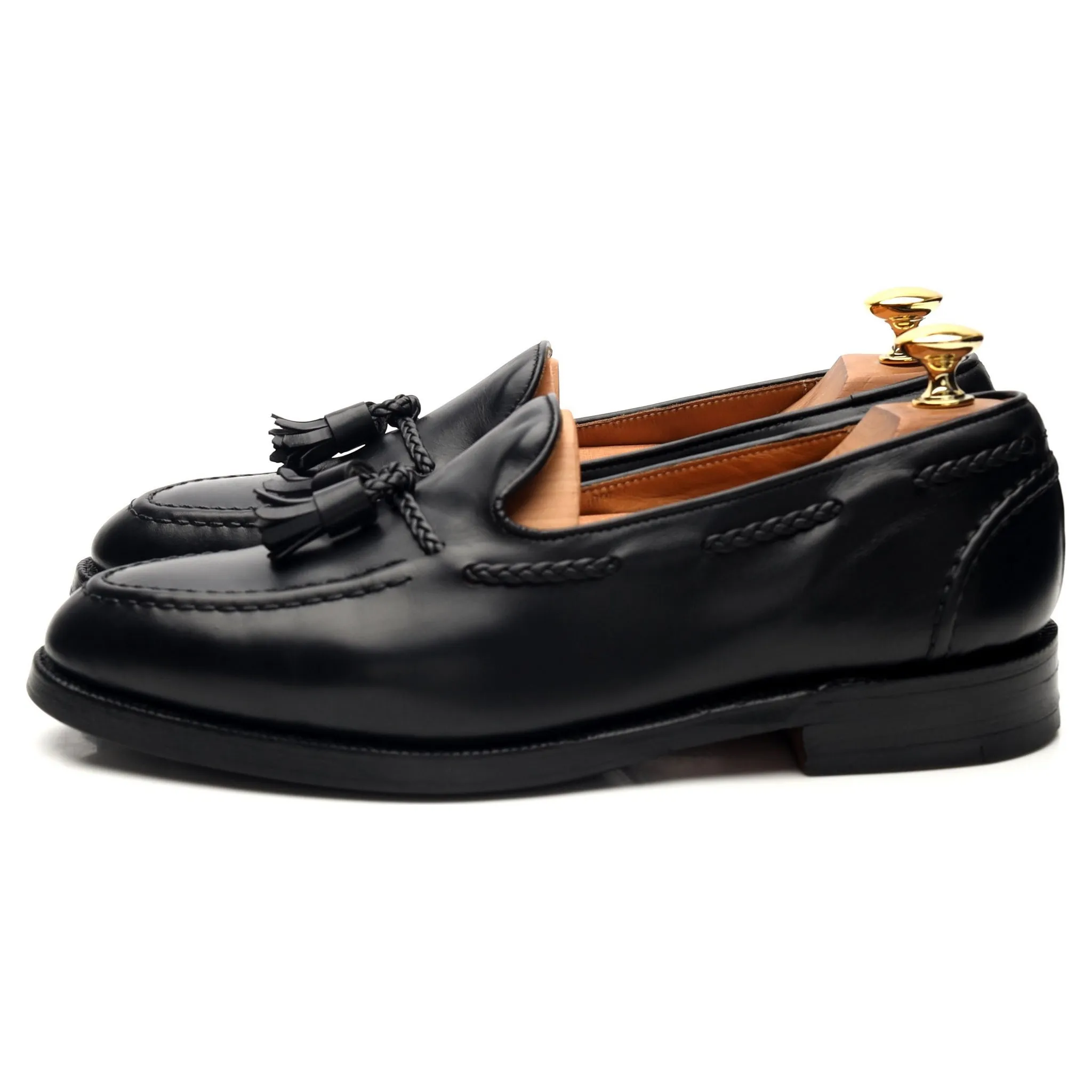 'Matisse' Black Leather Tassel Loafers UK 6.5 F