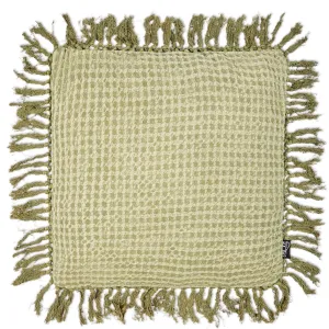 Mayfly Green Tassel Decorative Throw Cushion - 45 x 45cm