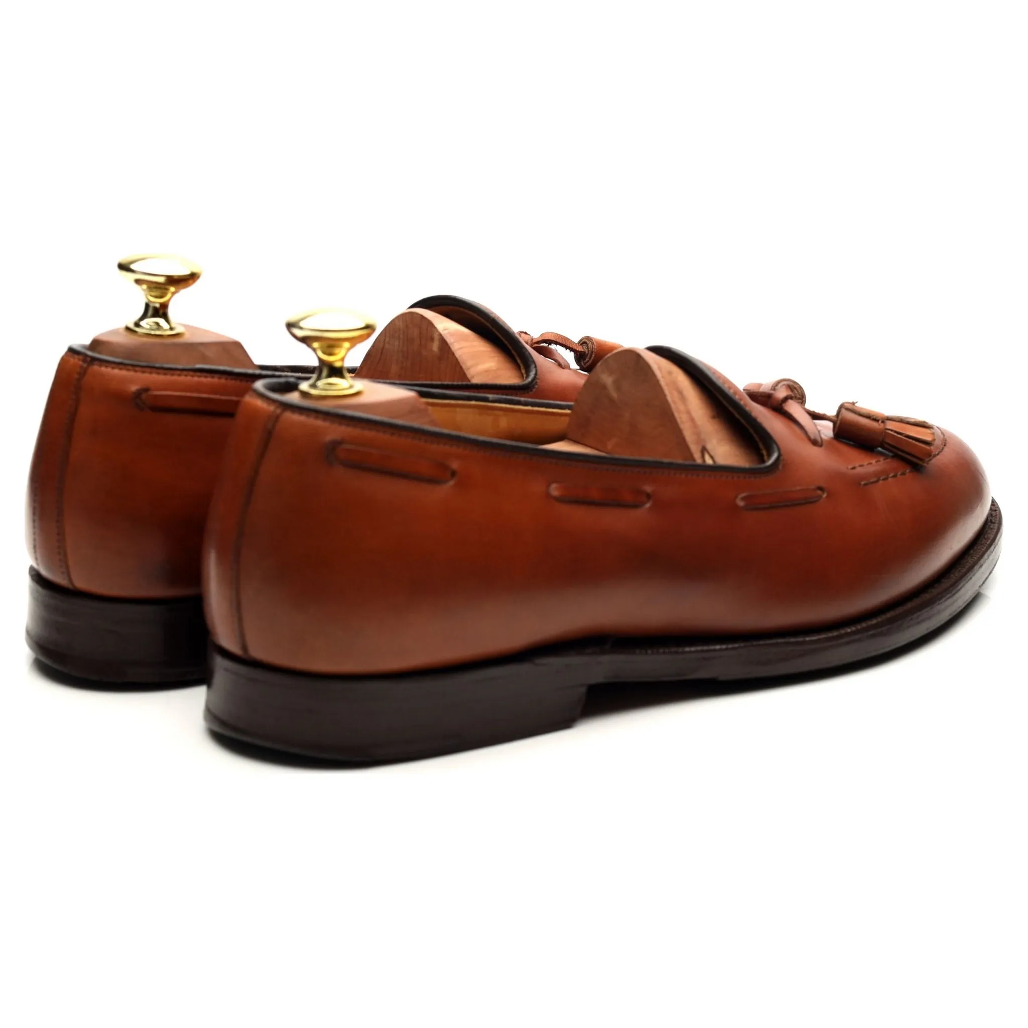 'Melbourne' Tan Brown Leather Loafers UK 7.5 F