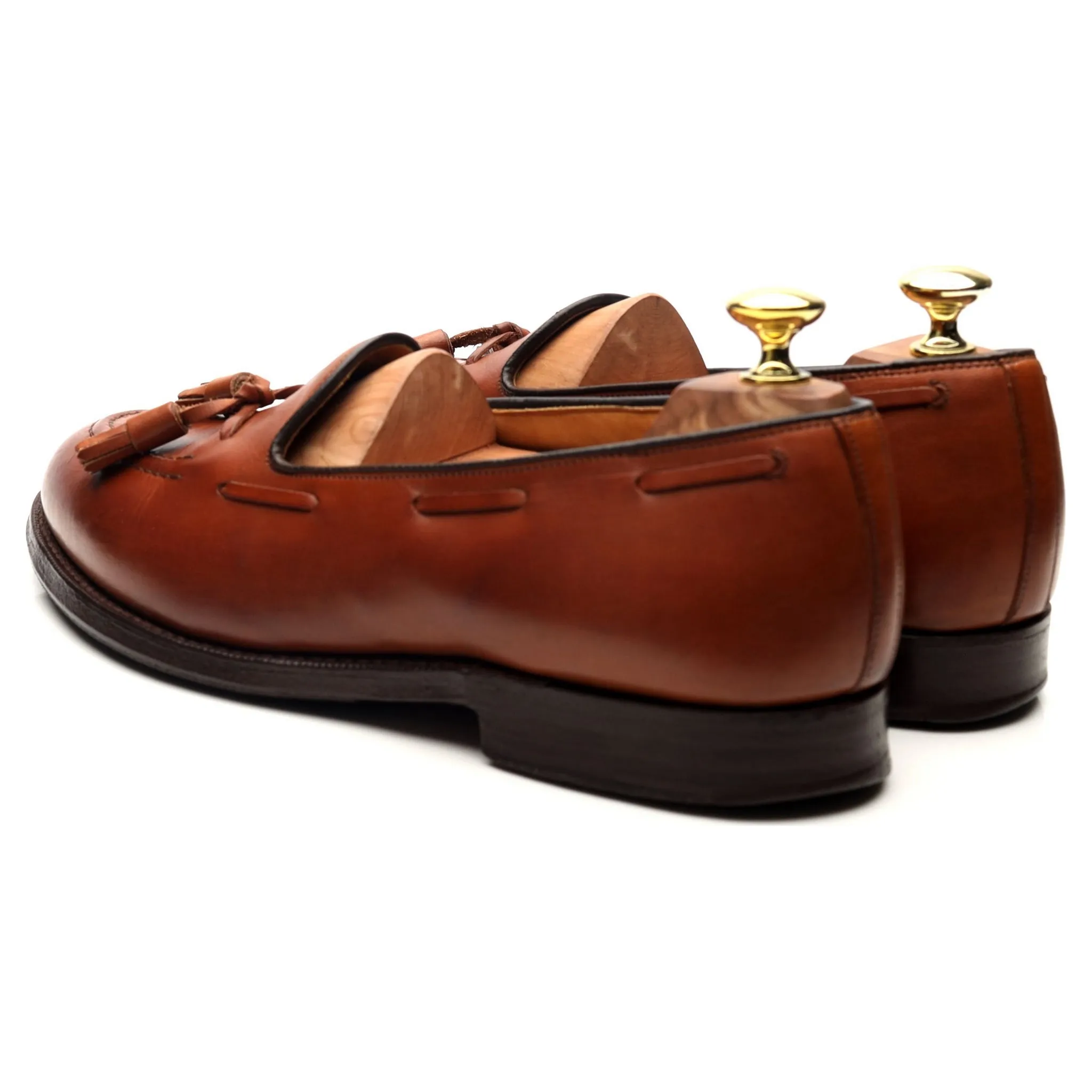 'Melbourne' Tan Brown Leather Loafers UK 7.5 F