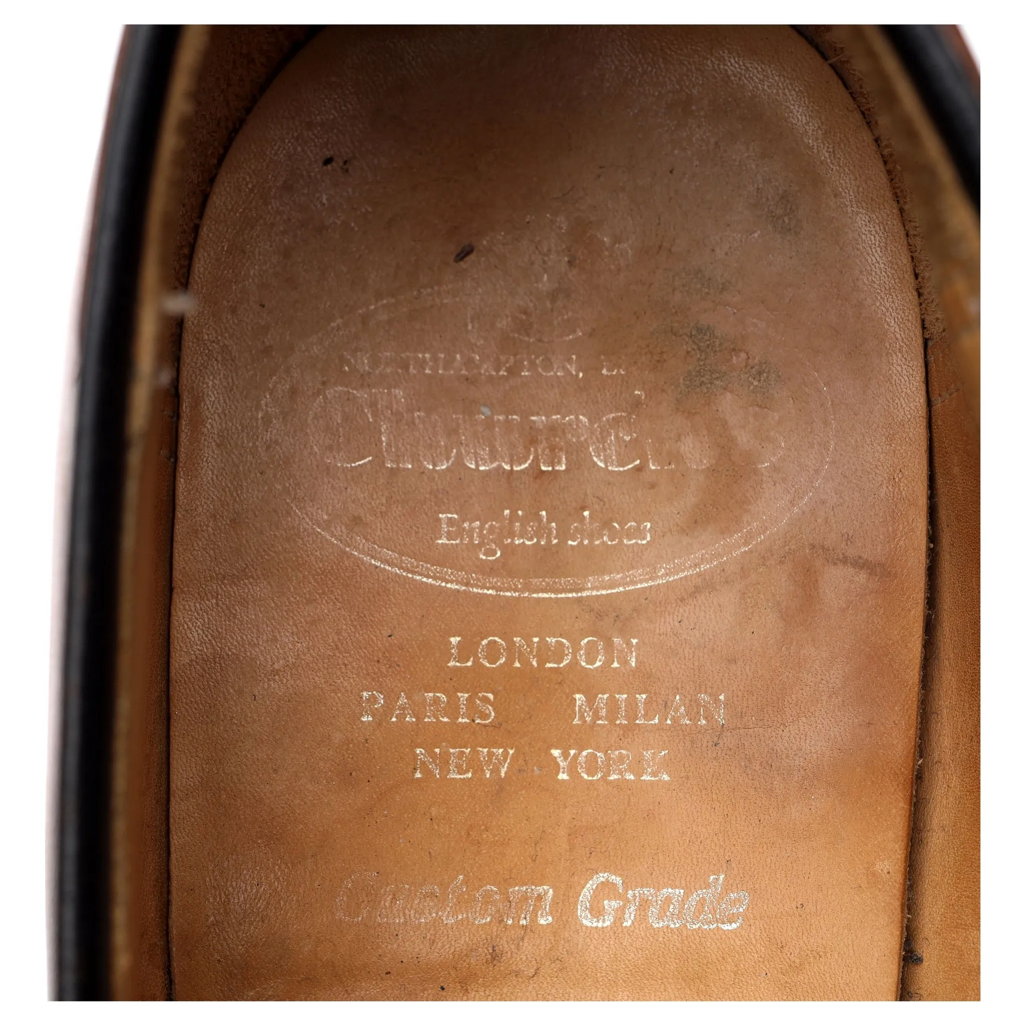 'Melbourne' Tan Brown Leather Loafers UK 7.5 F