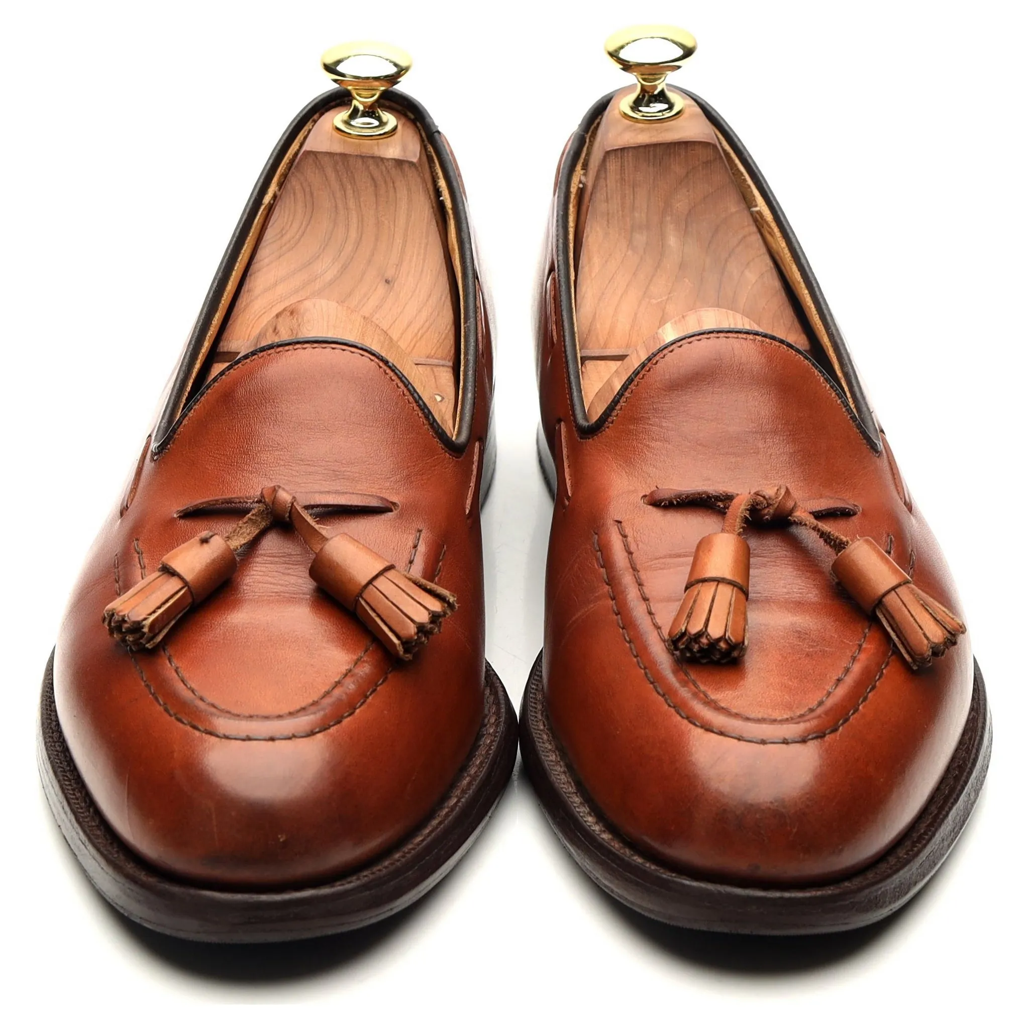 'Melbourne' Tan Brown Leather Loafers UK 7.5 F