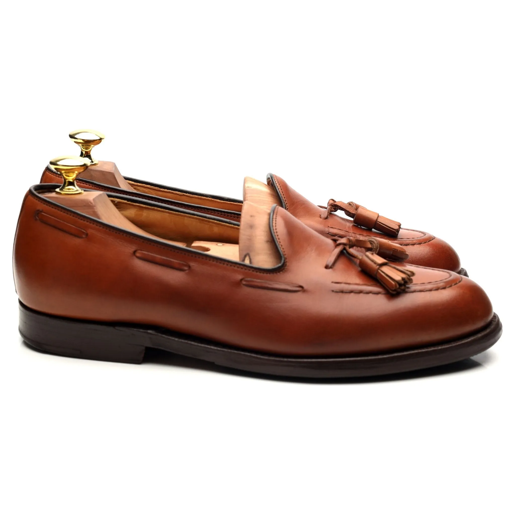 'Melbourne' Tan Brown Leather Loafers UK 7.5 F