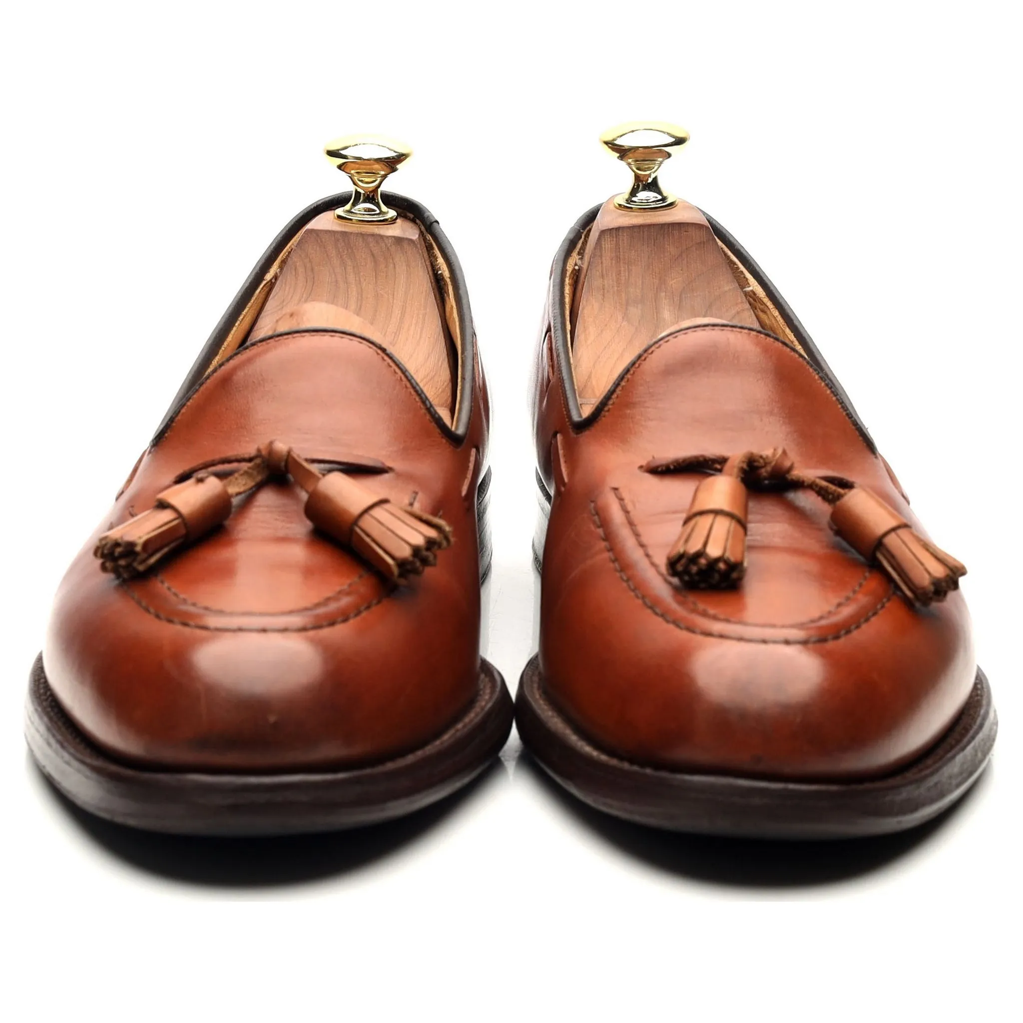 'Melbourne' Tan Brown Leather Loafers UK 7.5 F