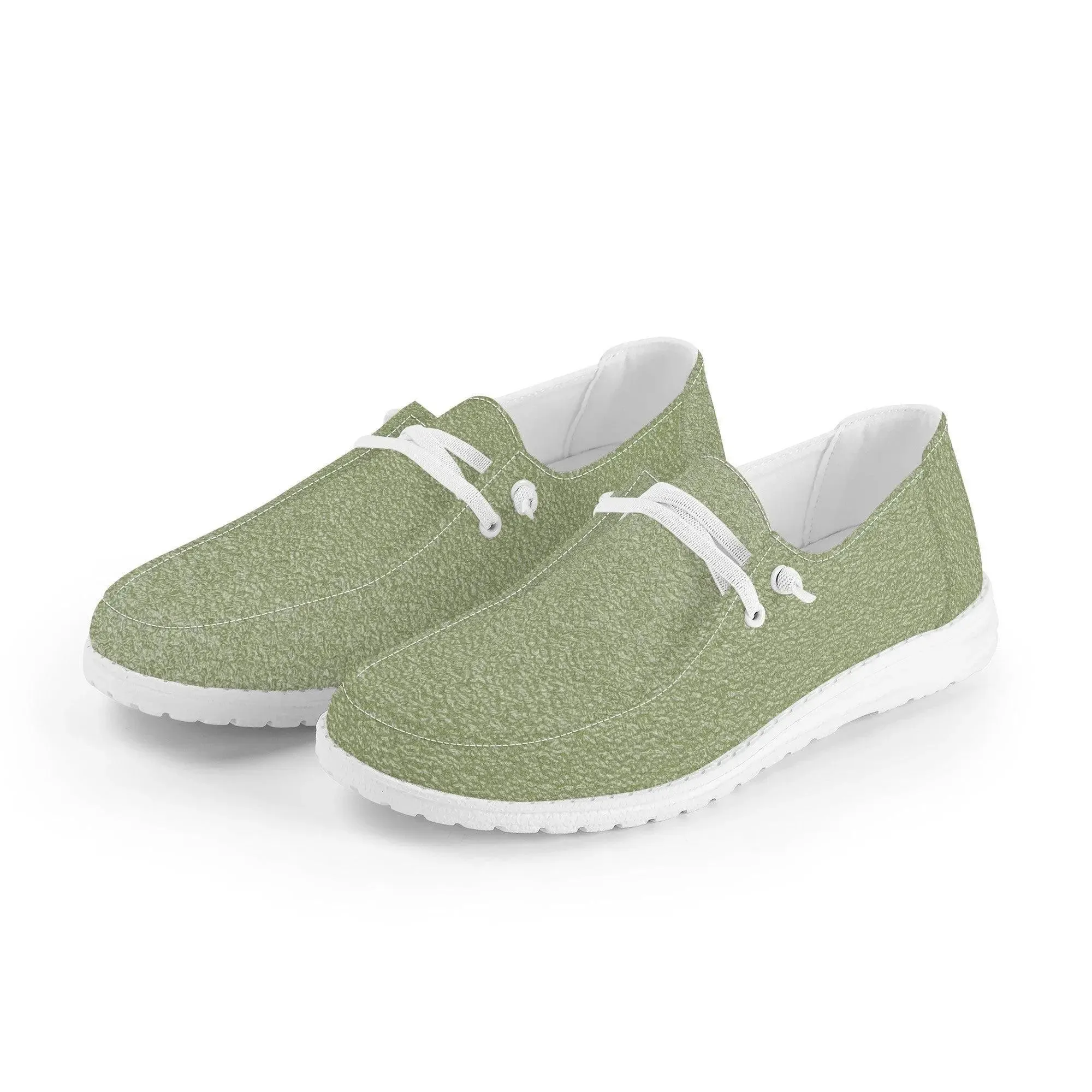 Men Canvas Loafers Slip On - Garden Green