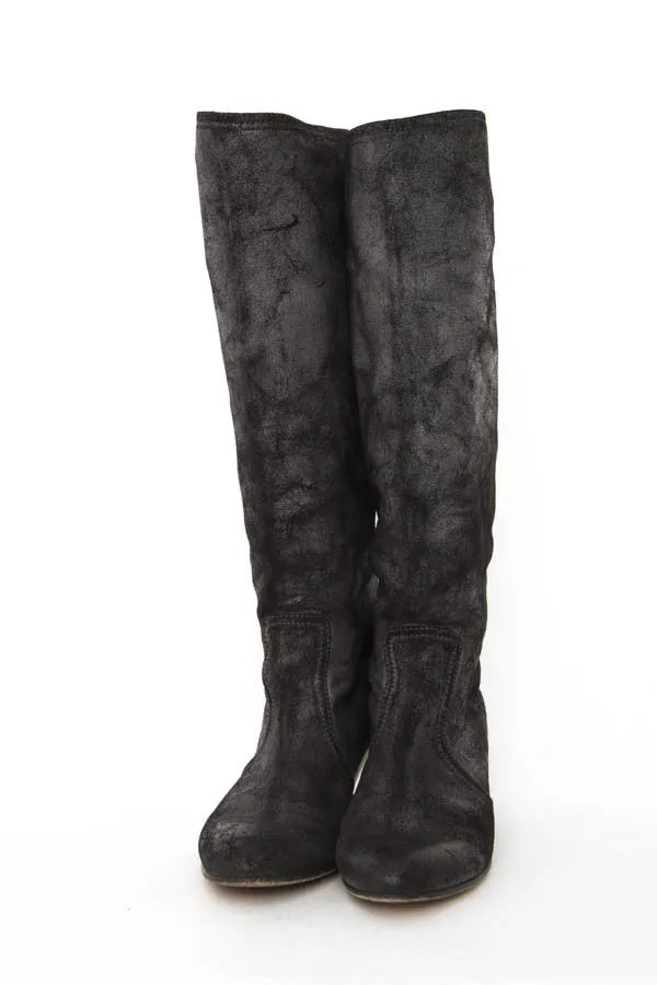 METALLIC SLOUCHY BOOTS