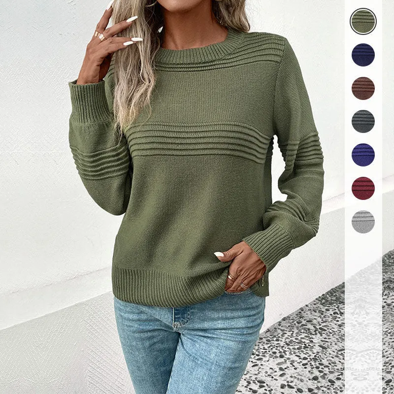 METAVERSMALL New Hot Trade Wholesale Multi-color Autumn and Winter Hot Sale 2025 Women's Clothing  Long Sleeve Solid Color Women's Sweater