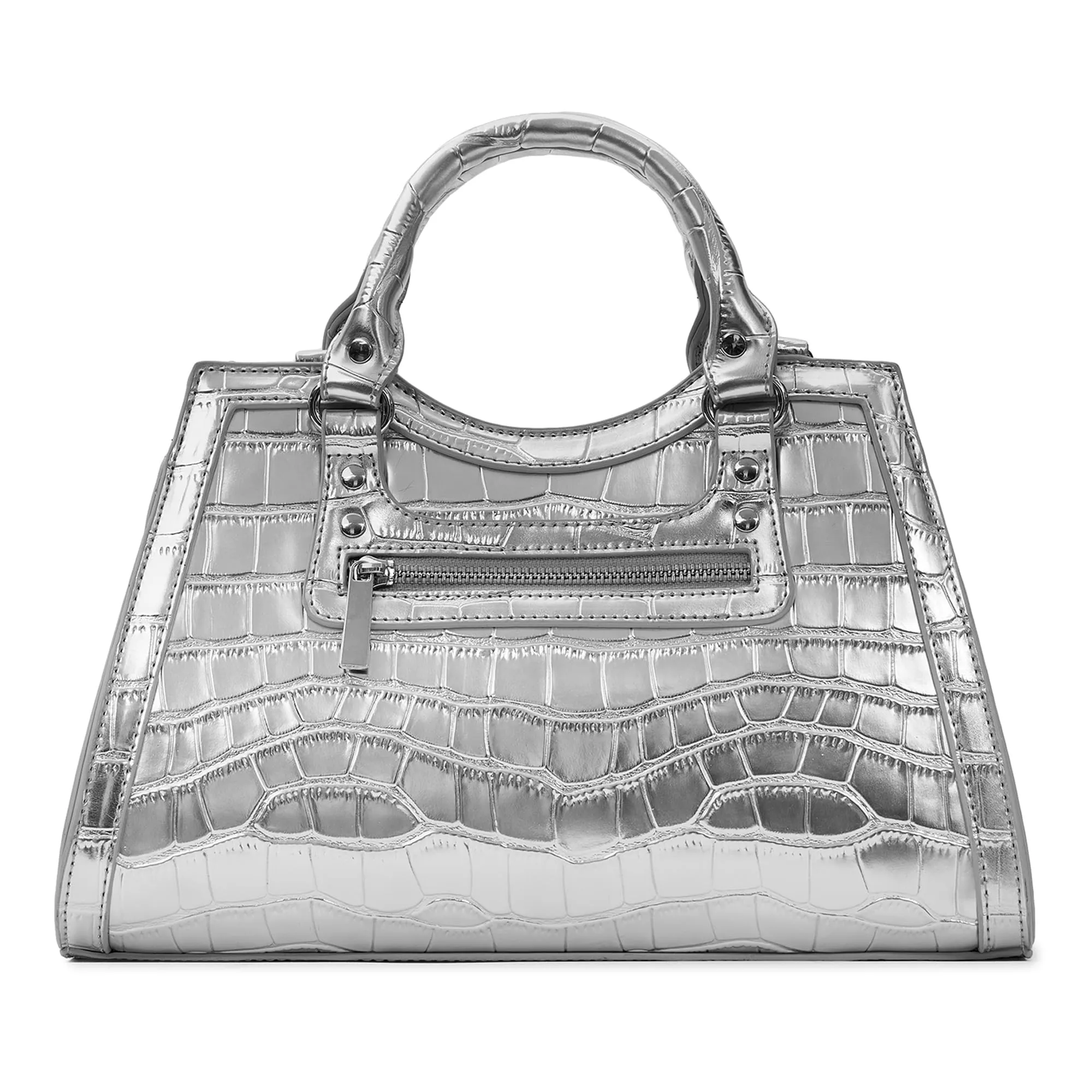 Miraggio Willow Croc-Textured Handbag for Women with Detachable & Adjustable Sling/Crossbody Bag