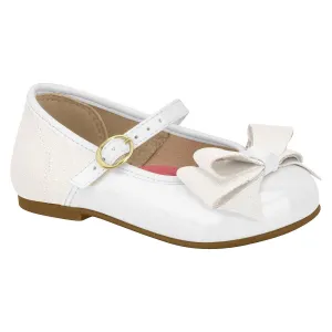 Molekinha 2106-176 Girls Mary-Jane Flat in White