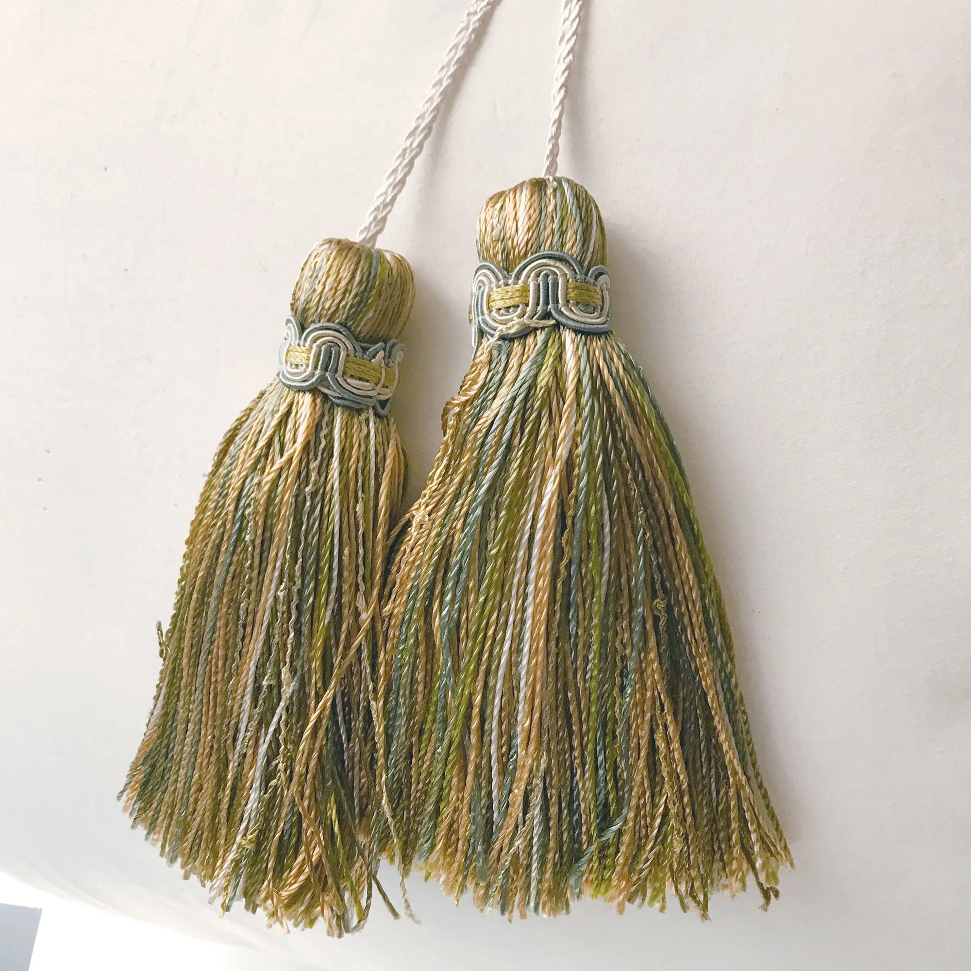 Moss Green and Yellow High Quality Decorative Tassel