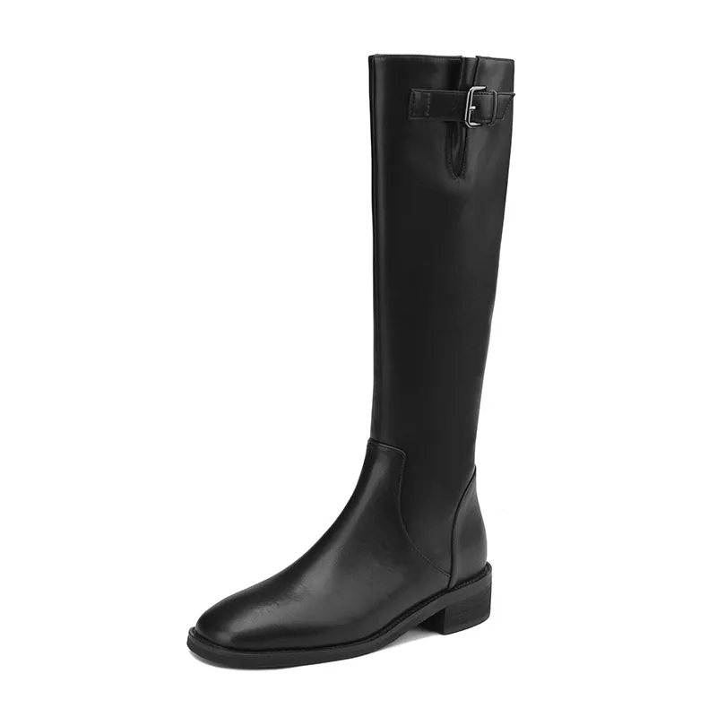 Nahla Brown Knee High Boots for Women