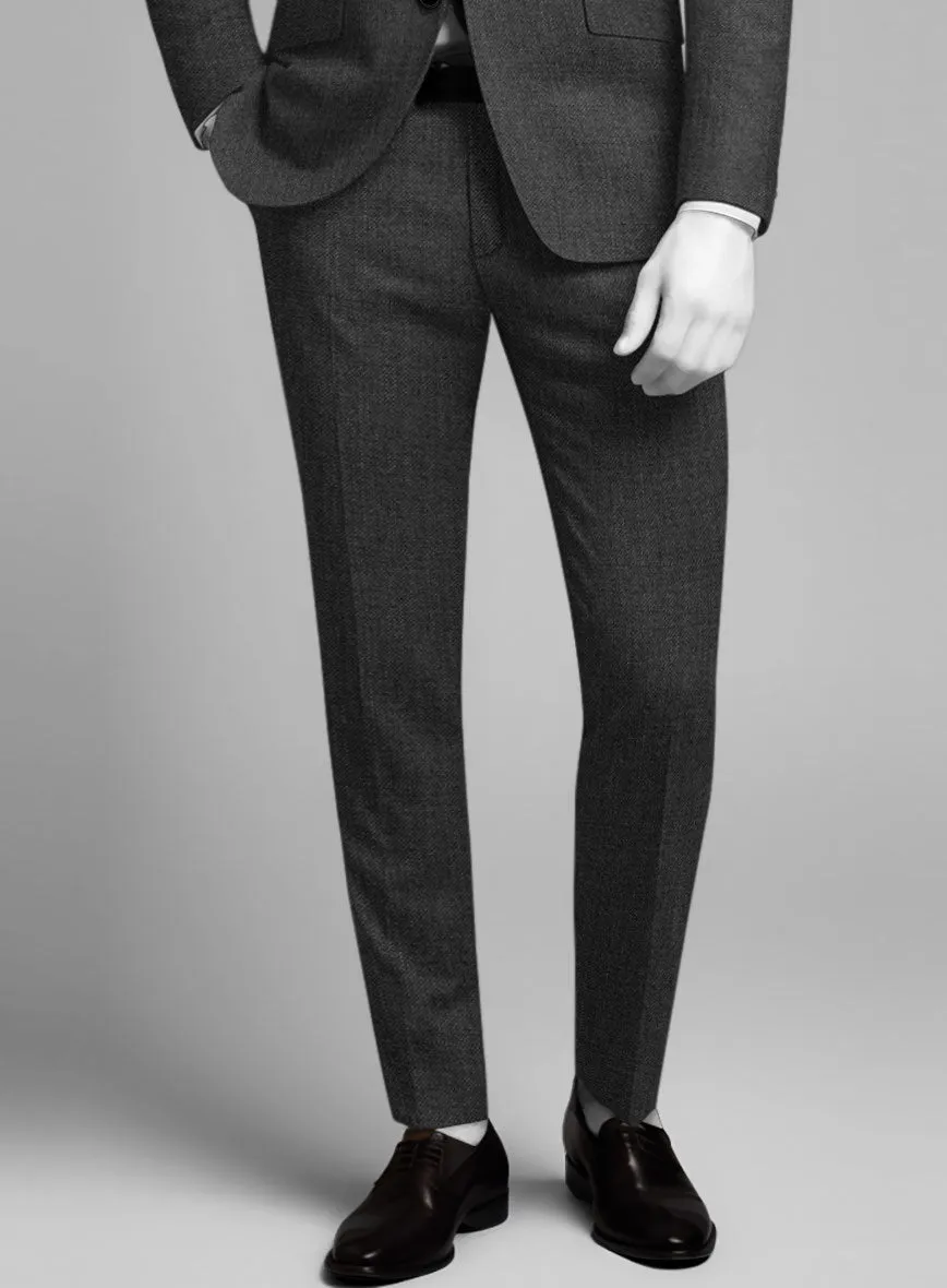 Napolean Sharkskin Charcoal Wool Pants