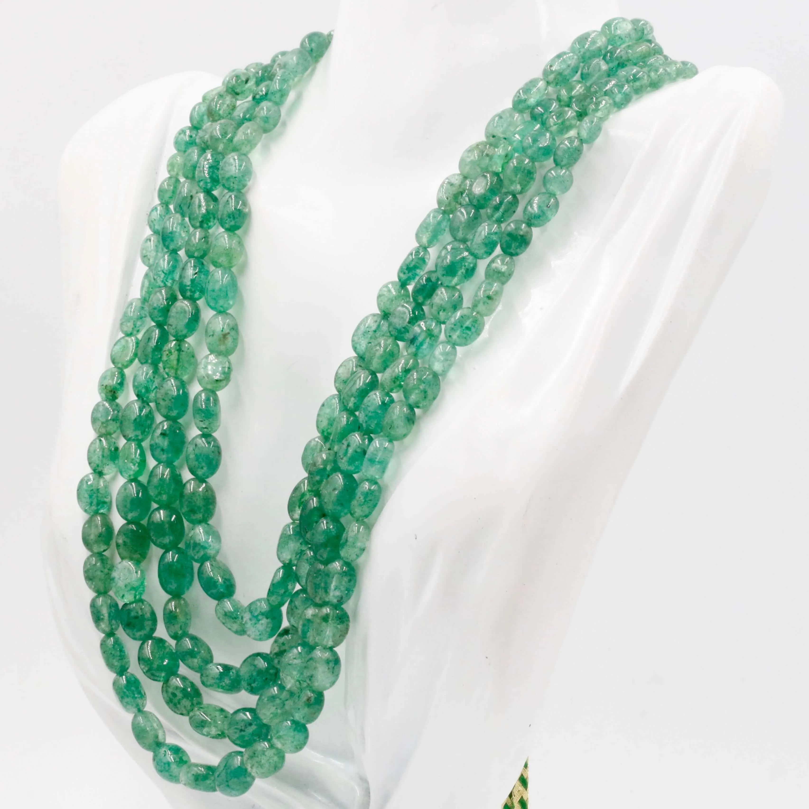 Natural Green Quartz Necklace Aventurine Necklace Layered Necklace Long Necklace Indian Necklace Quartz Sarafa Green Necklace SKU 6143025