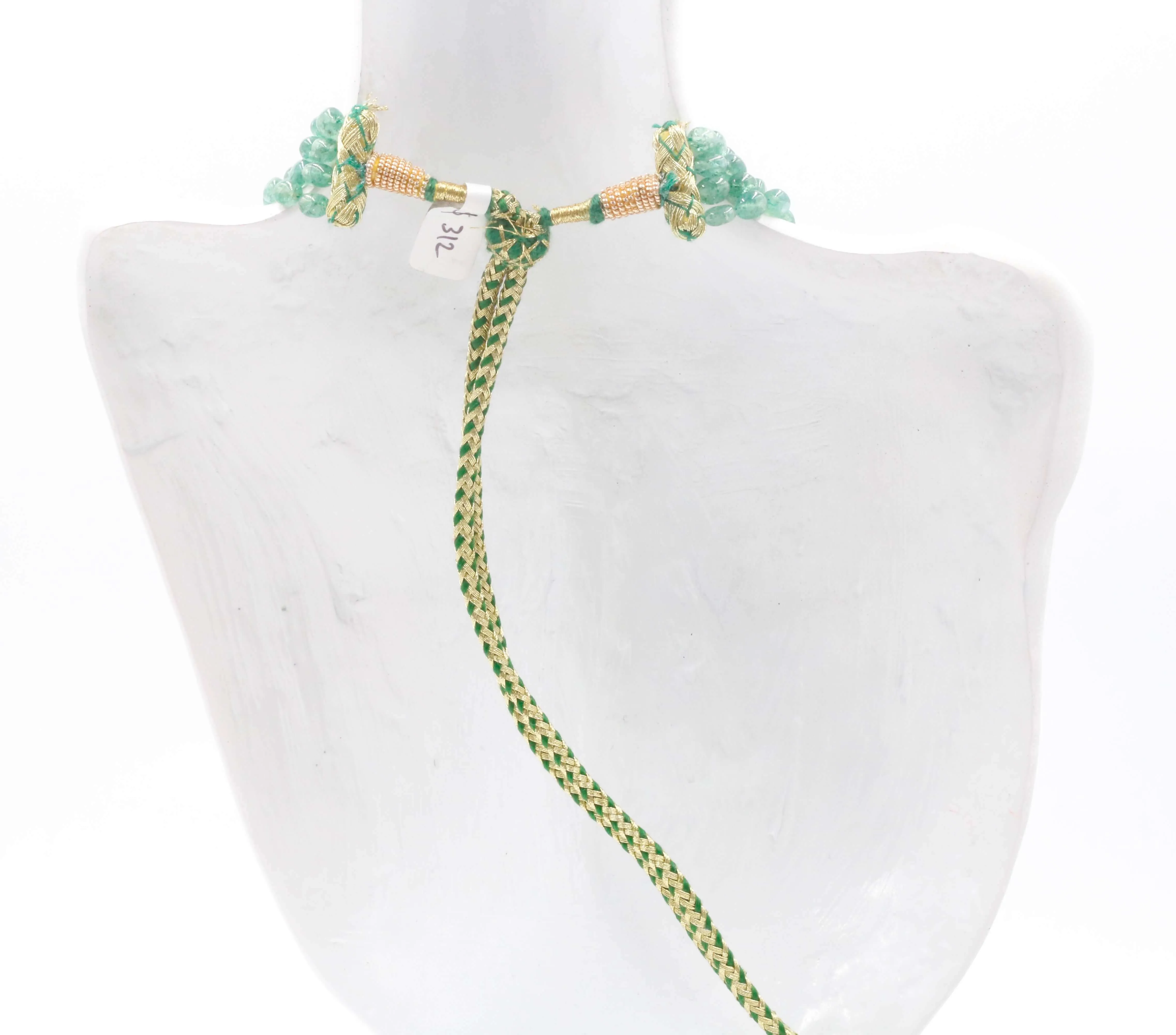 Natural Green Quartz Necklace Emerald Quartz Russian Quartz Aventurine Quartz Green Quartz Indian Necklace Green Quartz Sarafa SKU 6143021