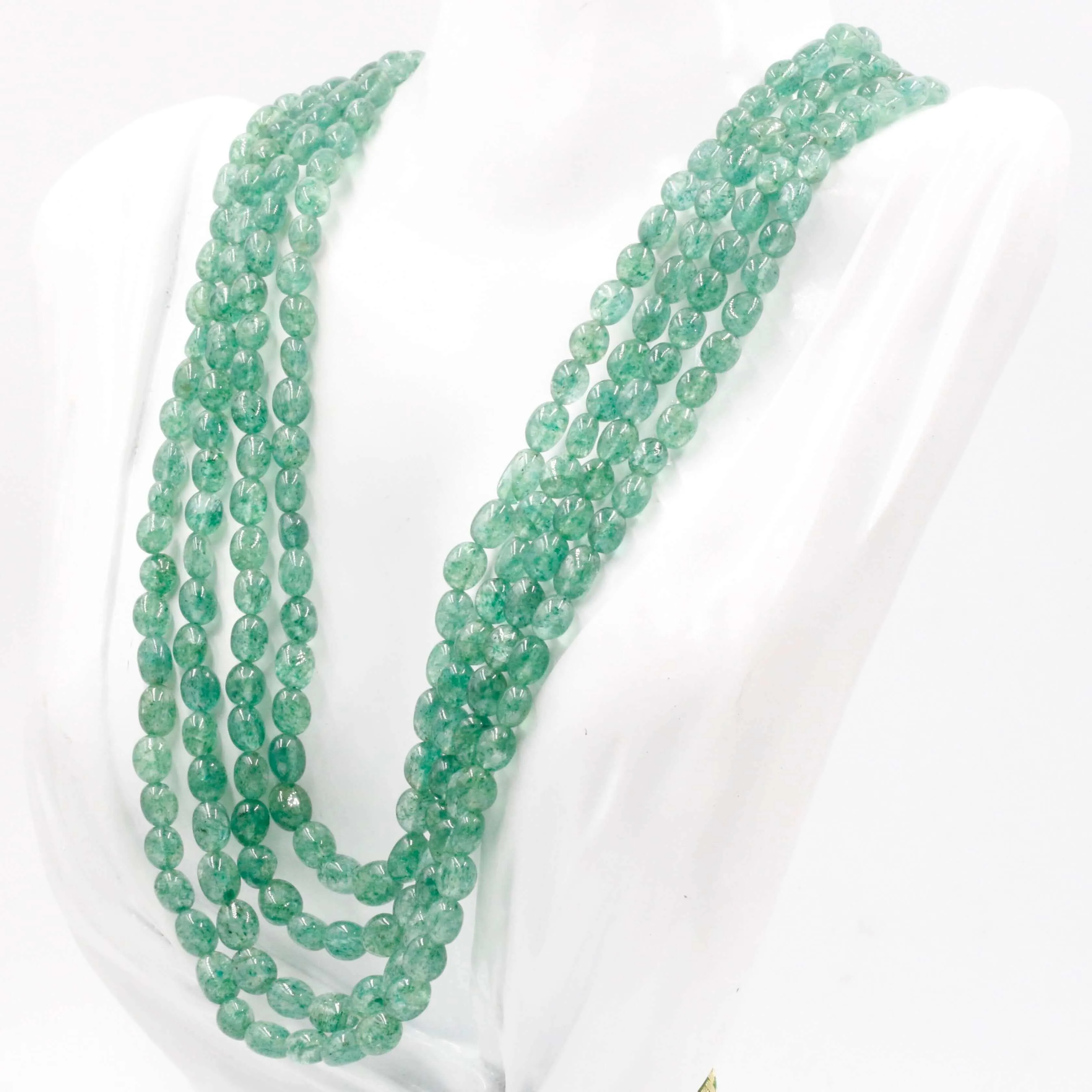 Natural Green Quartz Necklace Emerald Quartz Russian Quartz Aventurine Quartz Green Quartz Indian Necklace Green Quartz Sarafa SKU 6143021