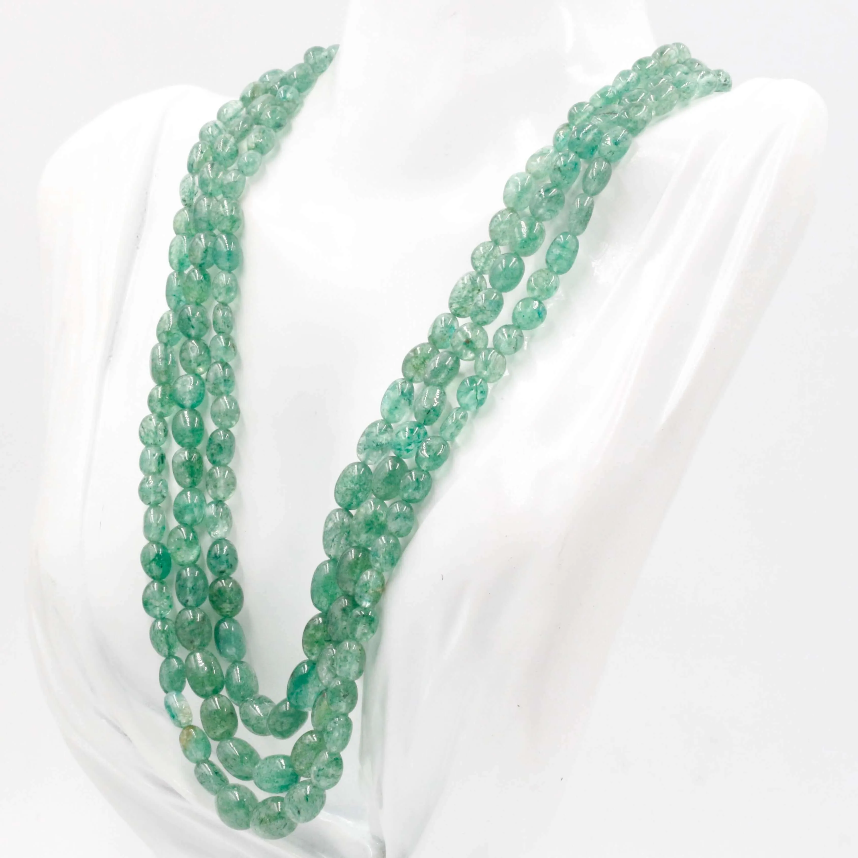 Natural Green Quartz Necklace Green Quartz Necklace Russian Emerald Quartz Necklace Emerald Quartz Necklace Indian Necklace Quartz Sarafa SKU 6143020