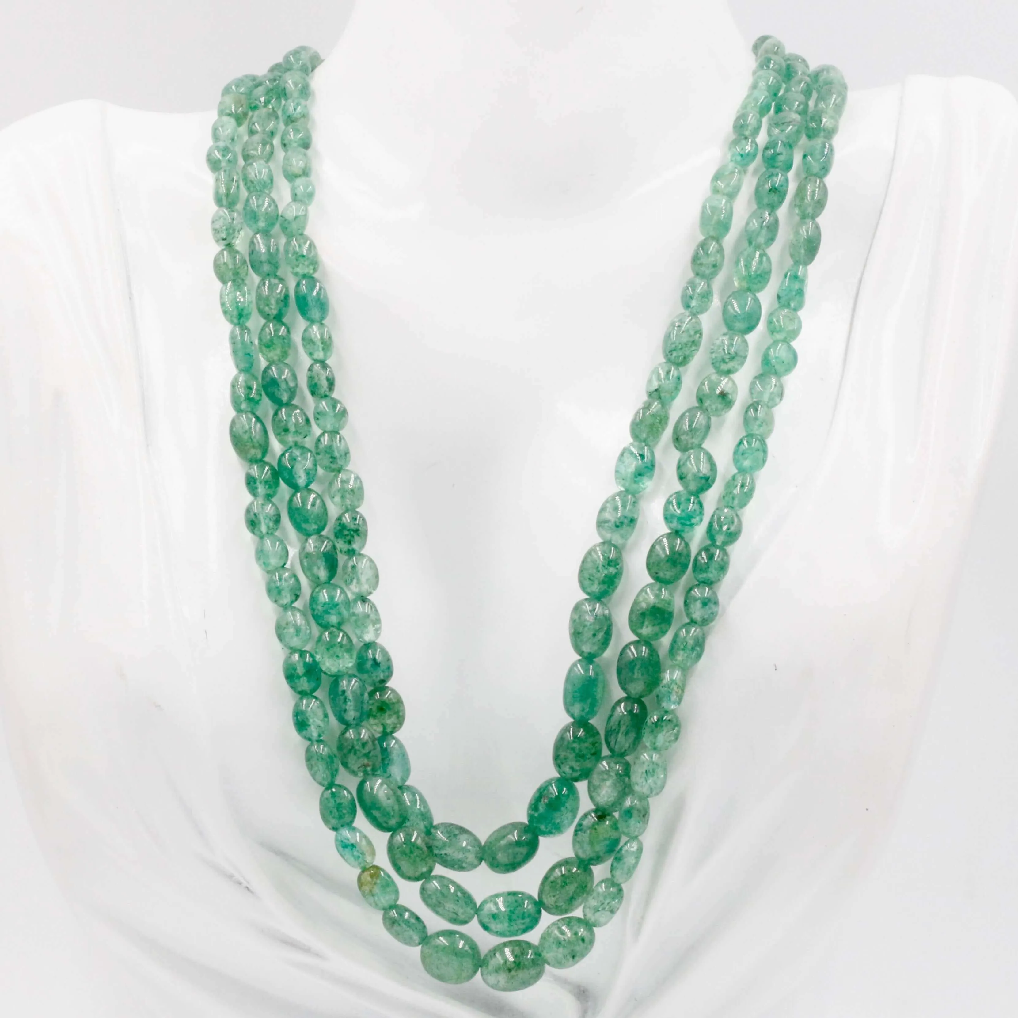 Natural Green Quartz Necklace Green Quartz Necklace Russian Emerald Quartz Necklace Emerald Quartz Necklace Indian Necklace Quartz Sarafa SKU 6143020