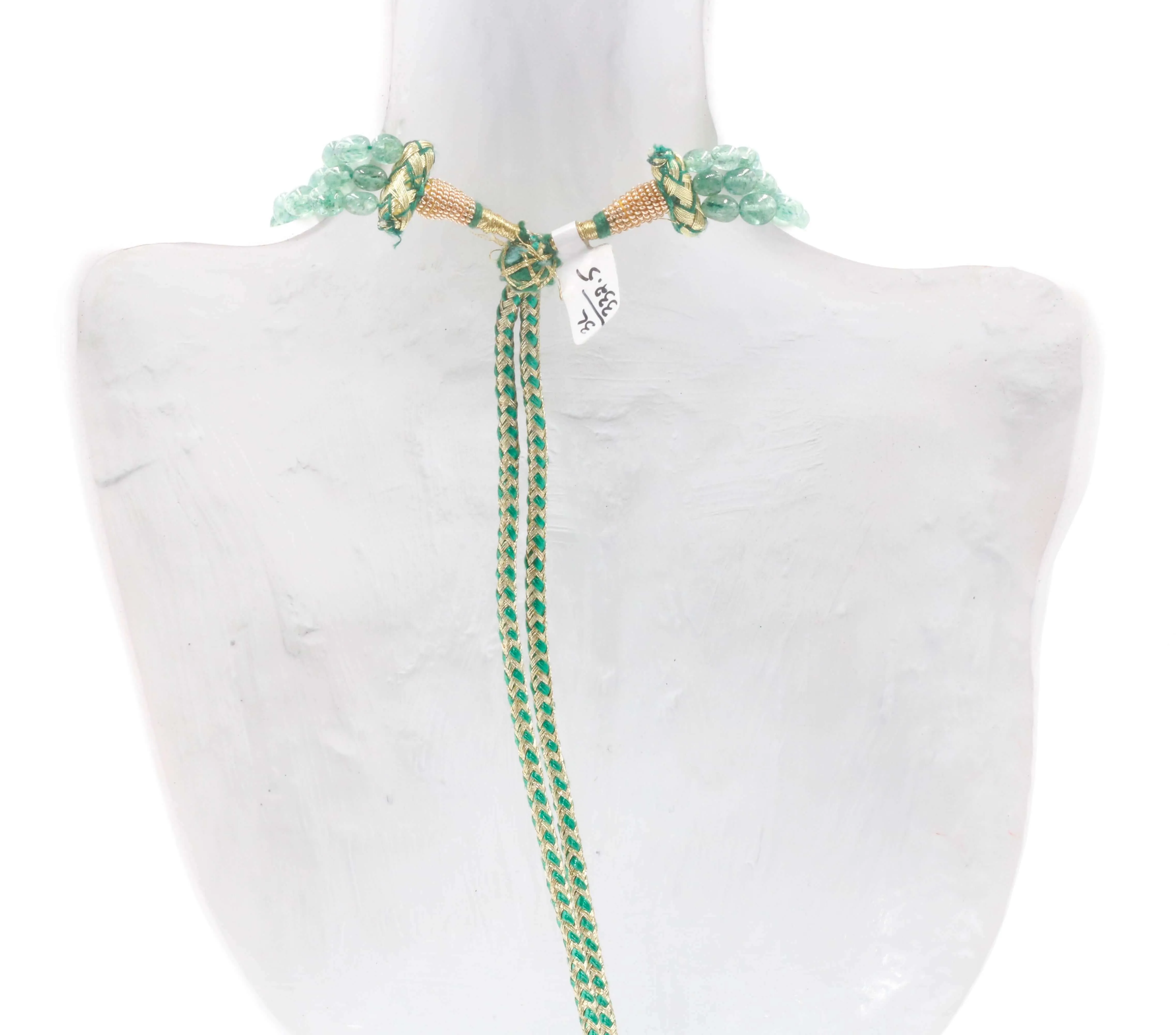 Natural Green Quartz Necklace Green Quartz Necklace Russian Emerald Quartz Necklace Emerald Quartz Necklace Indian Necklace Quartz Sarafa SKU 6143020