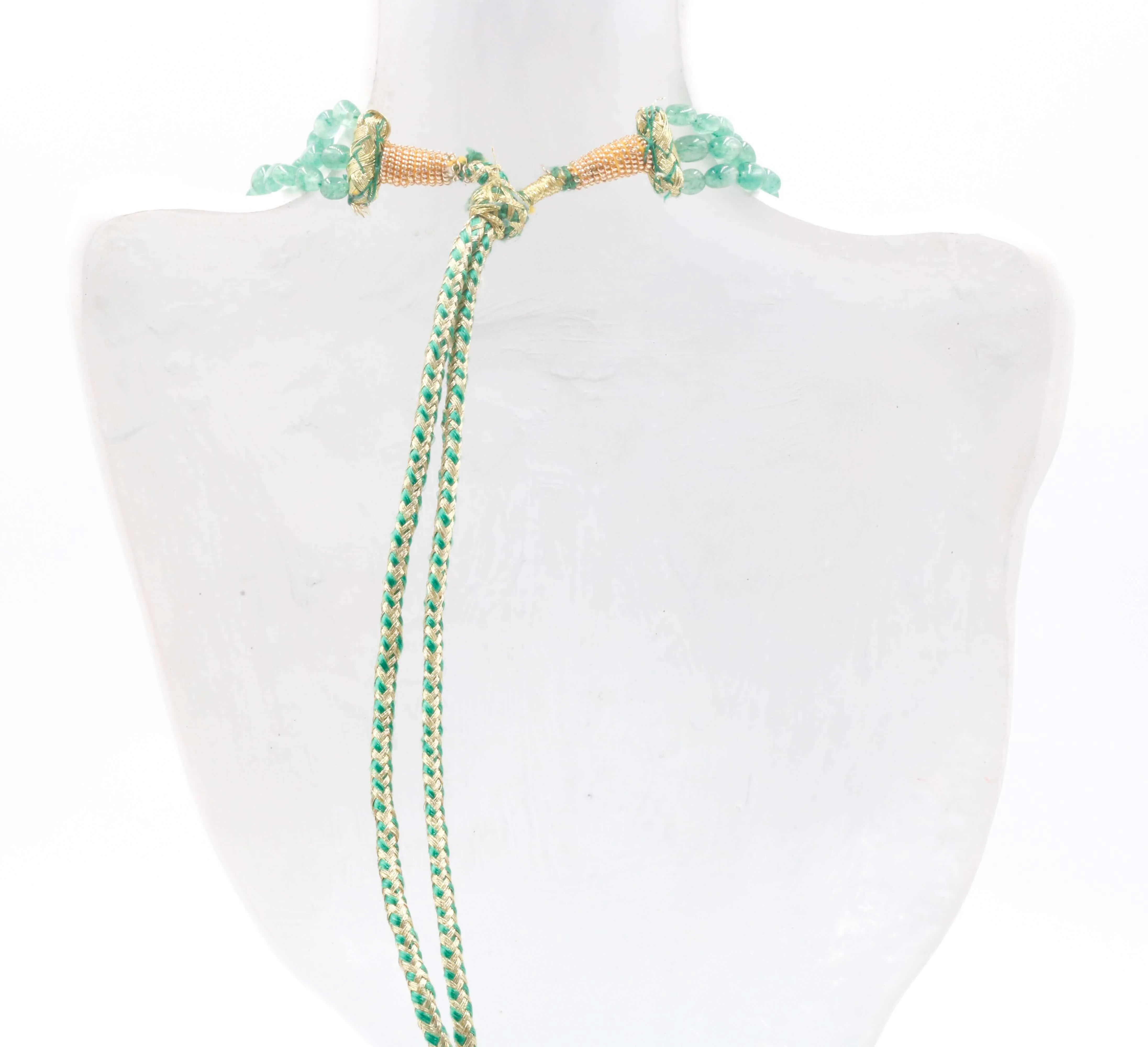 Natural Green Quartz Necklace Green Quartz Necklace Russian Quartz Necklace Emerald Quartz Necklace Indian Necklace Quartz Sarafa SKU 6143019