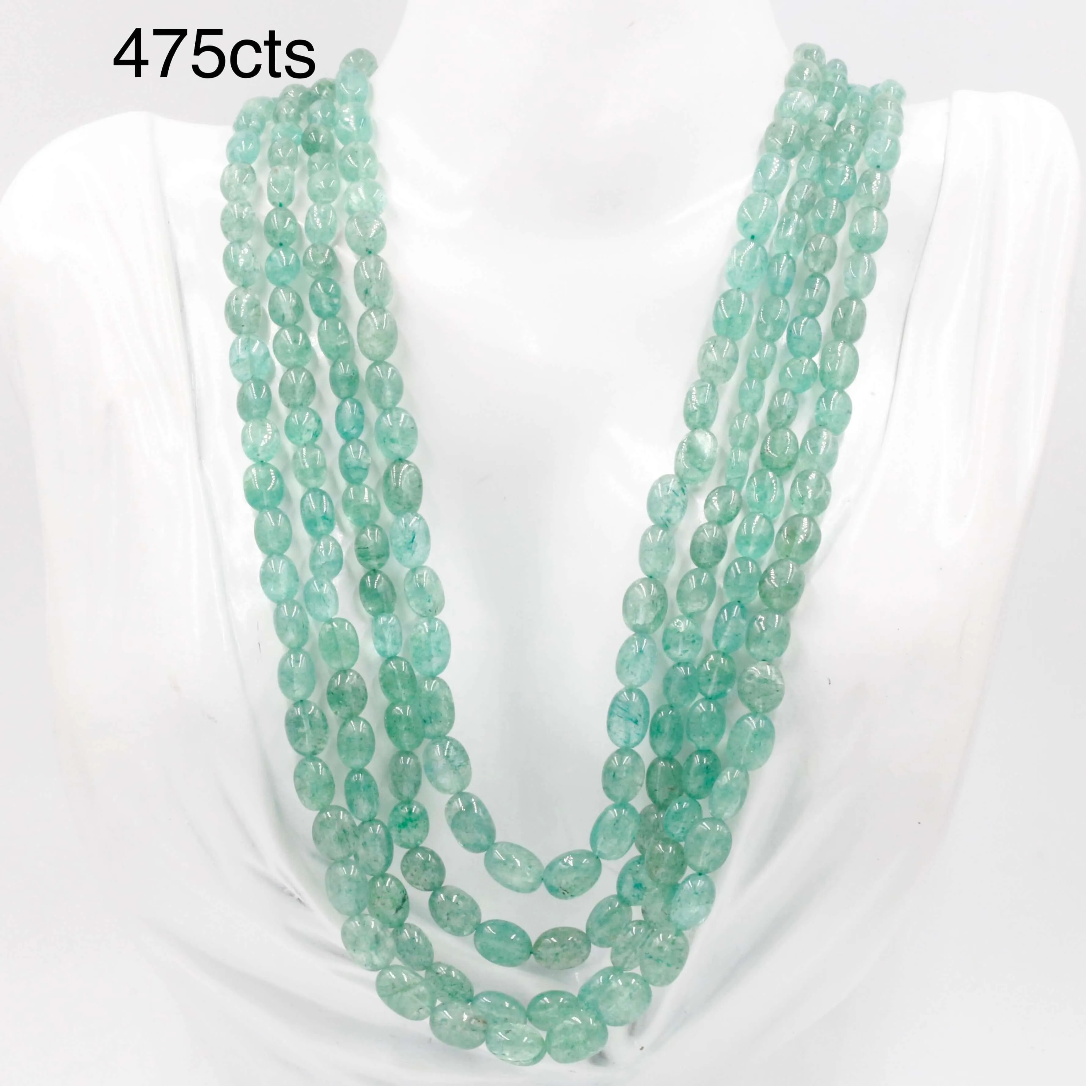 Natural Green Quartz Necklace Indian Necklace Quartz Sarafa Beaded Gems Necklace Layered Necklace Emerald Quartz Russian Quartz SKU 6143028