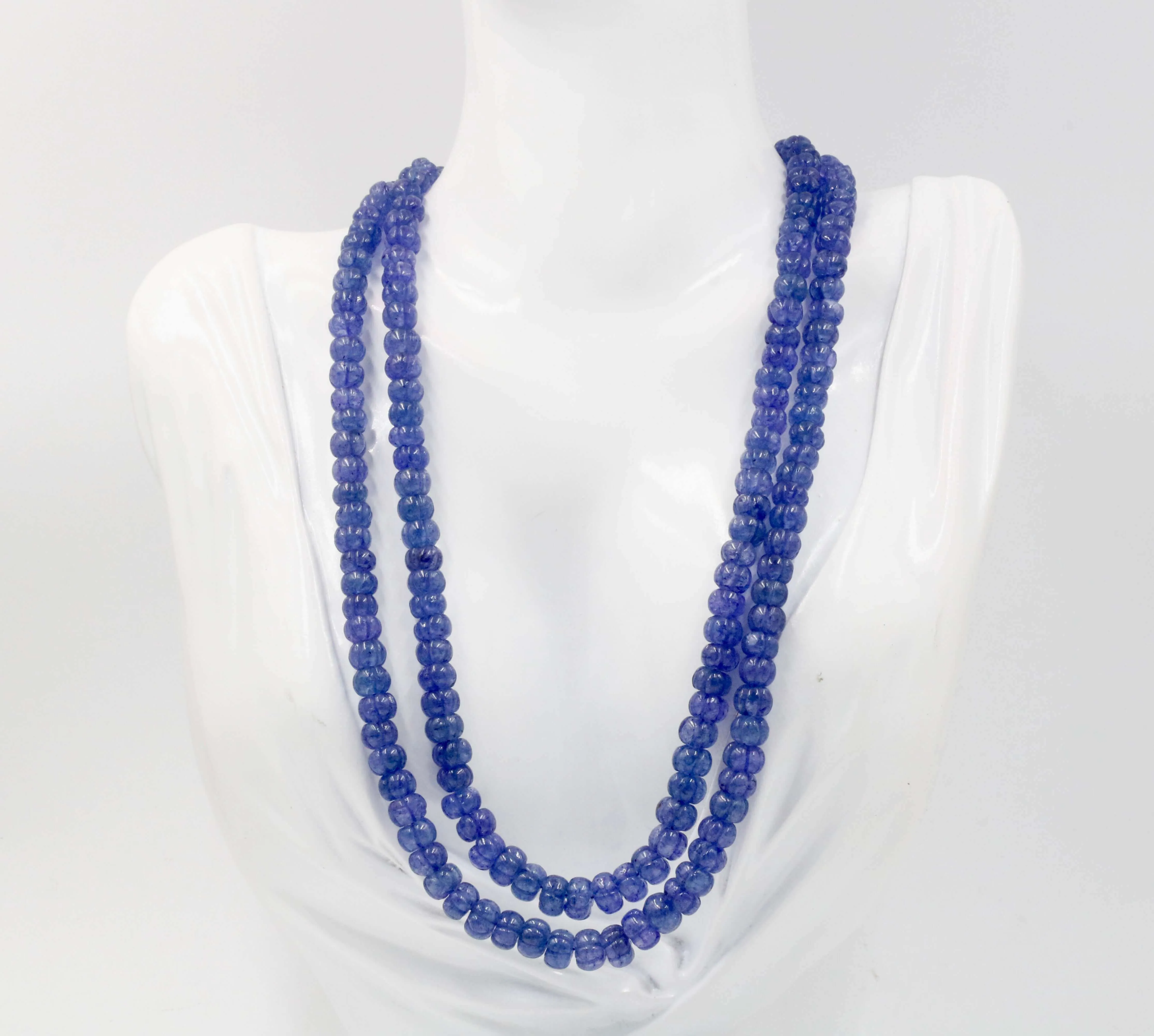 Natural Tanzanite Quartz Necklace Purple Quartz Necklace Quartz Beaded Necklace Purple Gemstone Beaded Necklace Pumpkin Necklace SKU 6142934