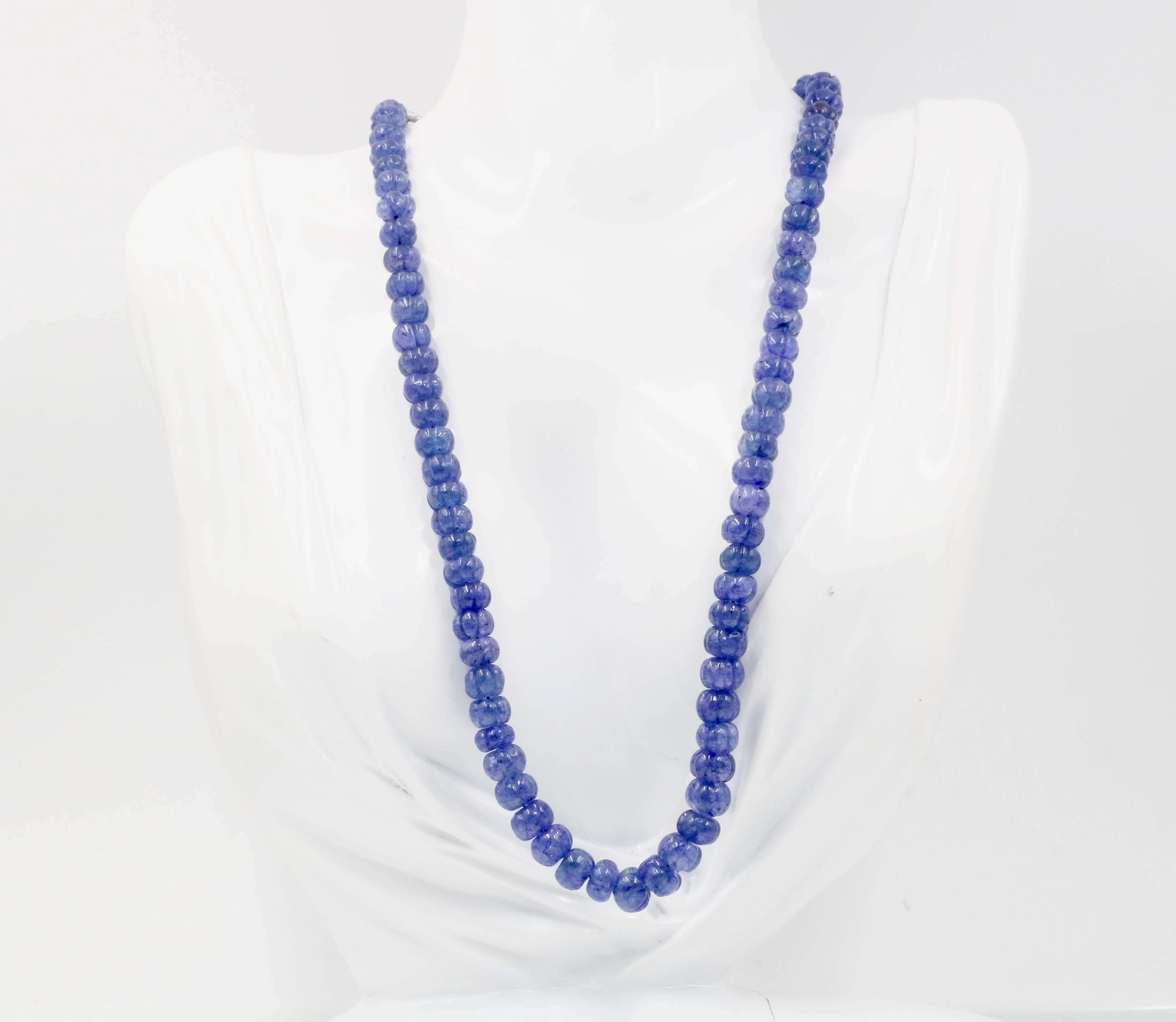 Natural Tanzanite Quartz Necklace Purple Quartz Necklace Quartz Beaded Necklace Purple Gemstone Beaded Necklace Pumpkin Necklace SKU 6142934