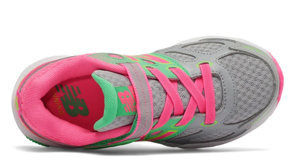 New Balance 680v3 Velcro S17 Grey/Pink/Green Glo