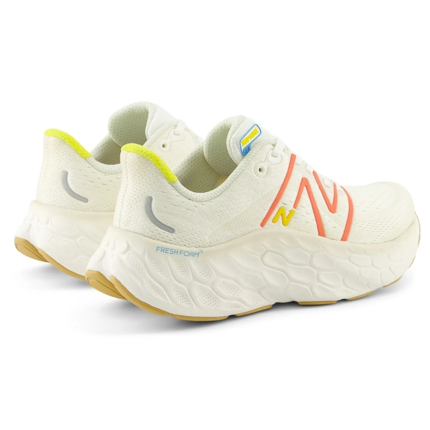 New Balance Fresh Foam x More v4 Womens - Sea Salt / Gulf Red / Lemon Zest