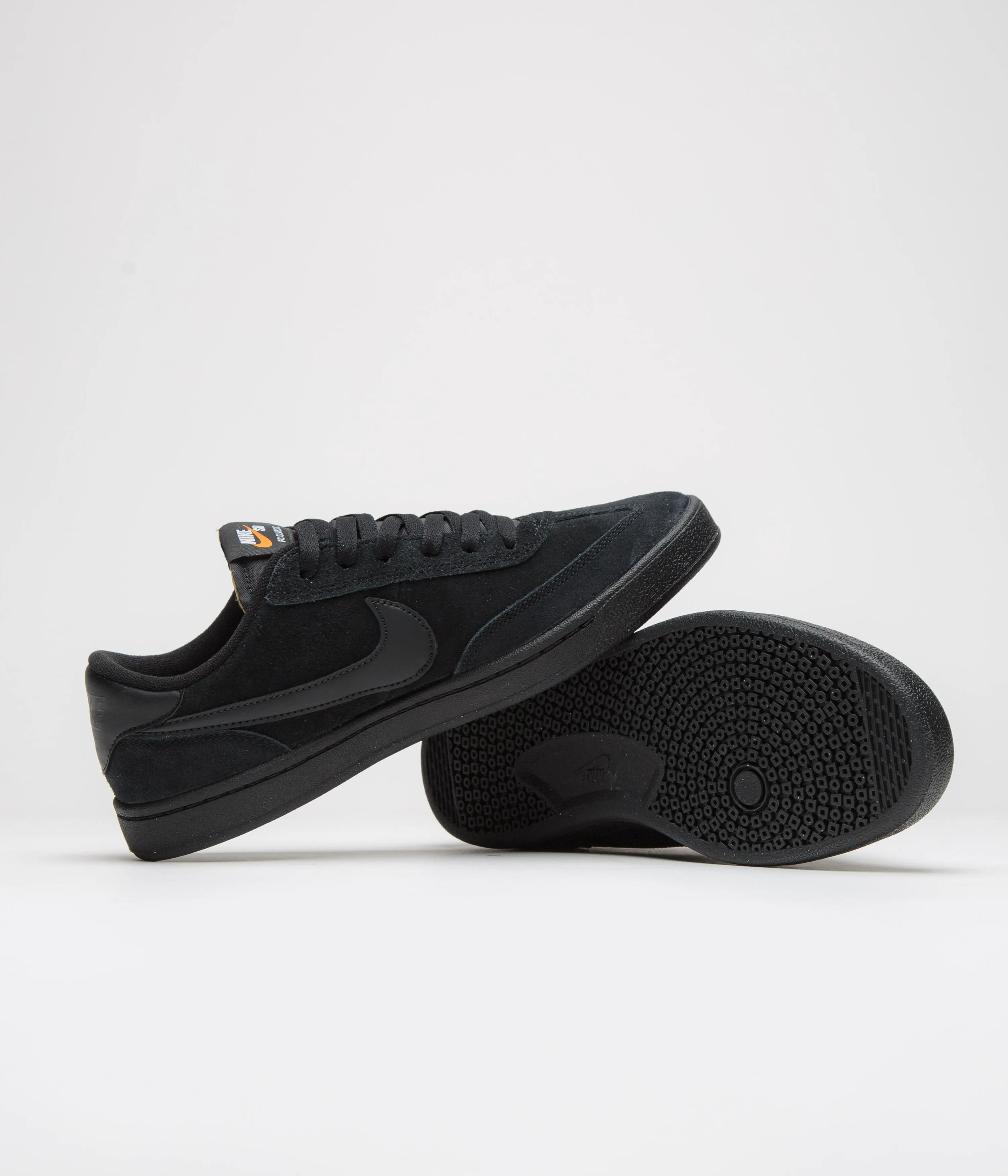 Nike SB FC Classic Shoes - Black / Black - Black - Vivid Orange